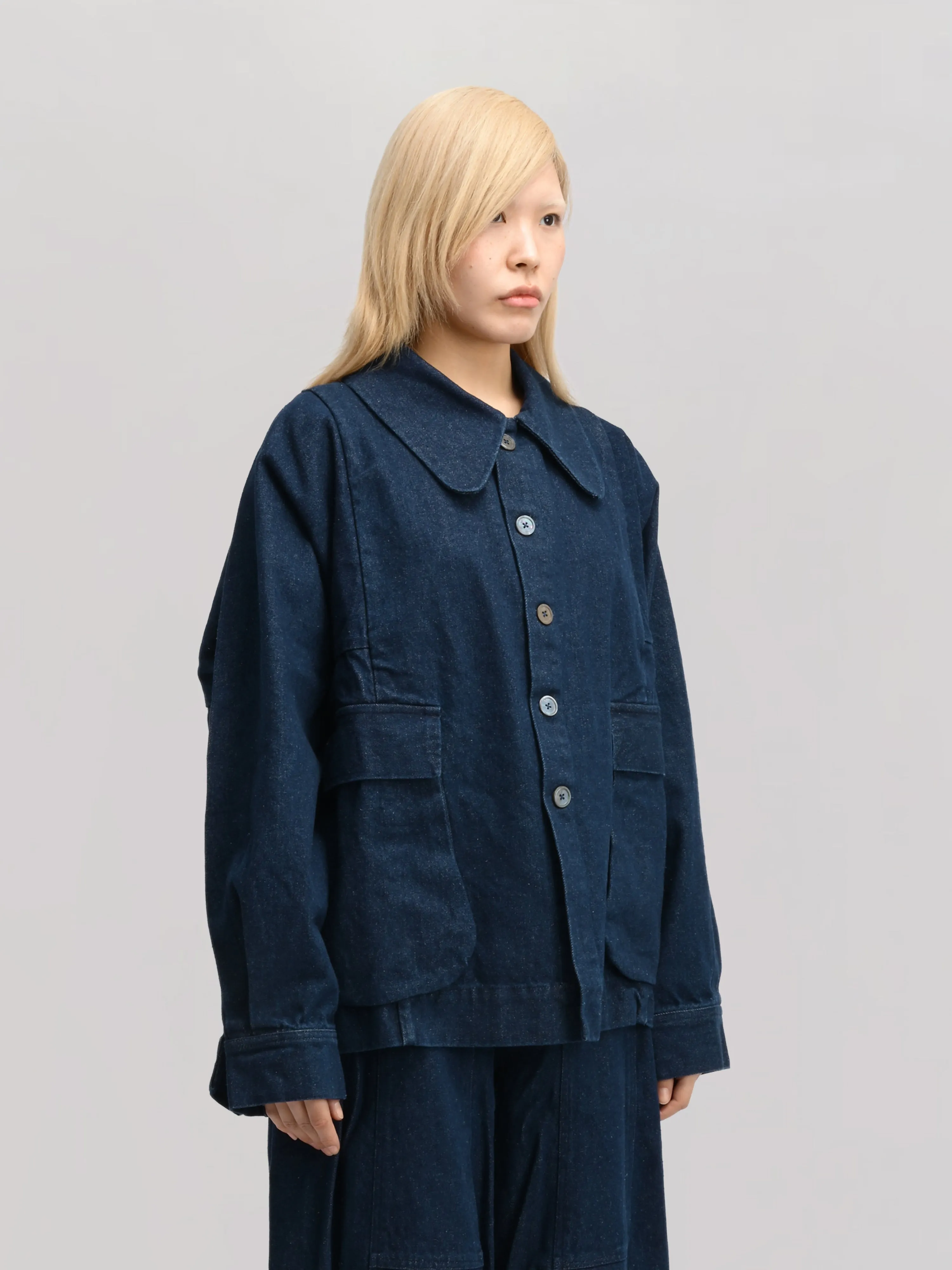 Farmer Jacket – Stonewashed Kojima Denim – Blue sold by Gathering product image thumbnail 3