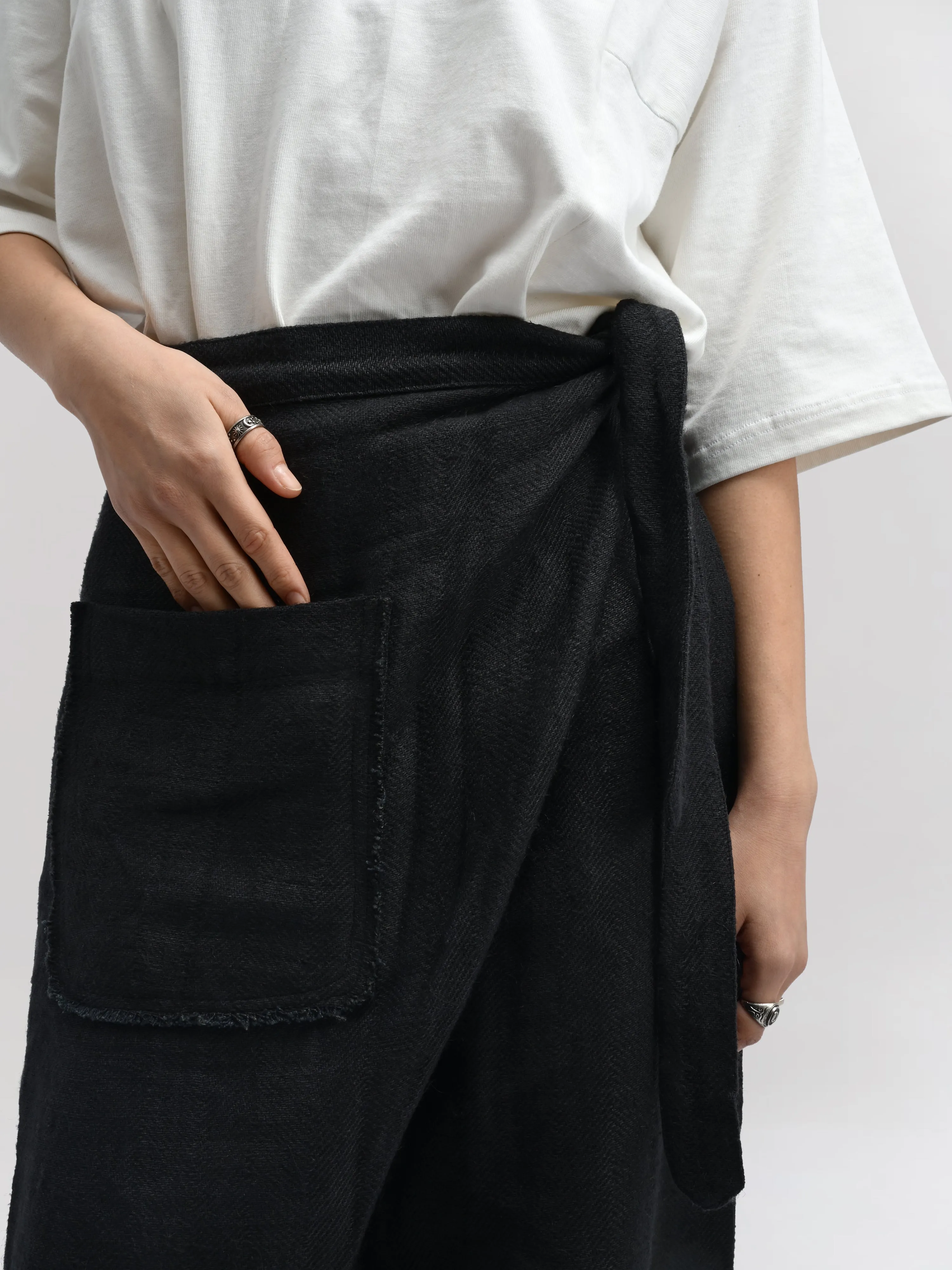 Shepherd Pant – Handwoven Organic Cotton – Black sold by Gathering product image thumbnail 5