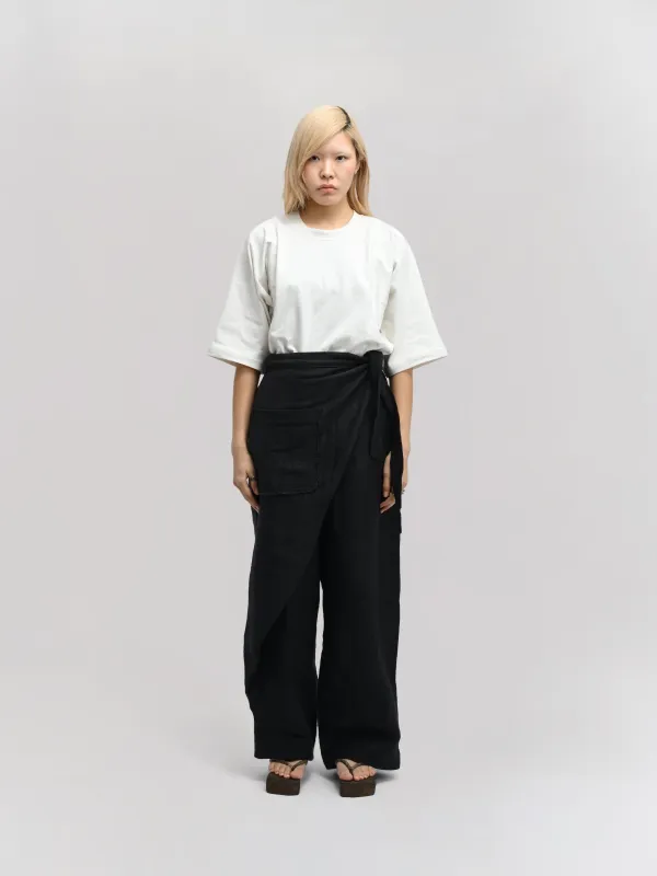 Shepherd Pant – Handwoven Organic Cotton – Black sold by Gathering