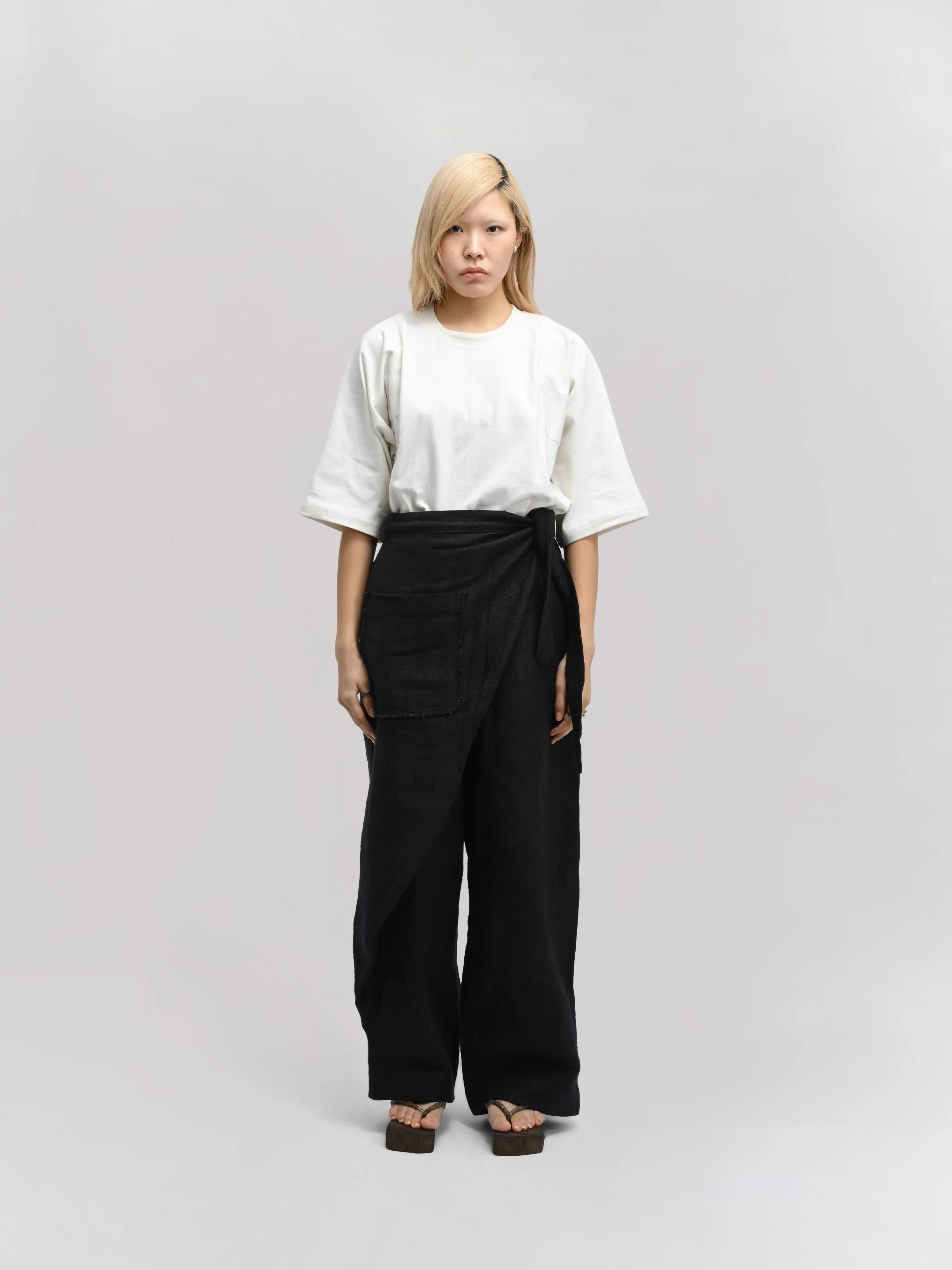 Shepherd Pant – Handwoven Organic Cotton – Black sold by Gathering
