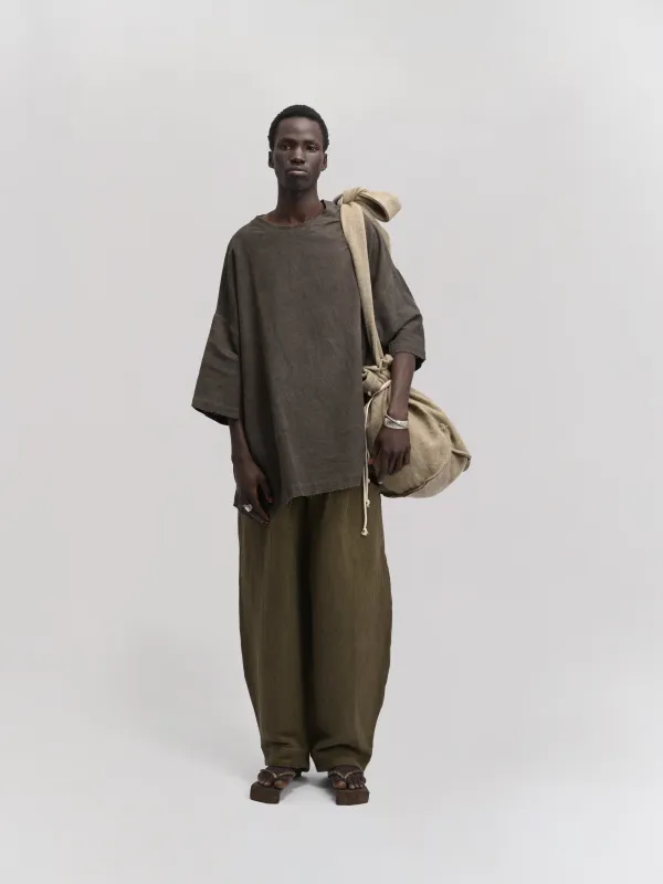 Peardrop Bag – Handwoven Yak & Sheep Wool – Light Green sold by Gathering