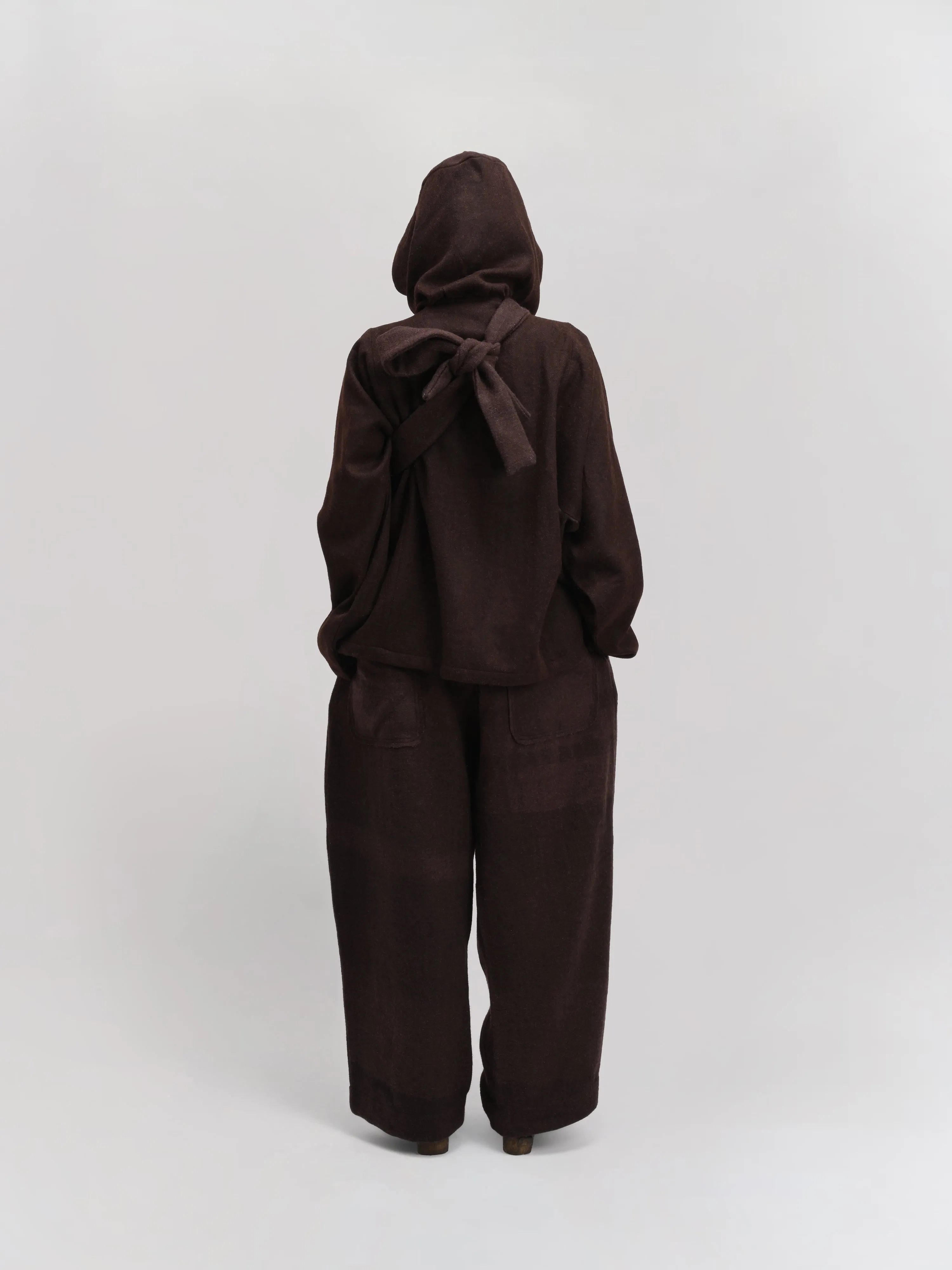 Peardrop Bag – Handwoven Yak & Sheep Wool – Brown sold by Gathering product image thumbnail 2