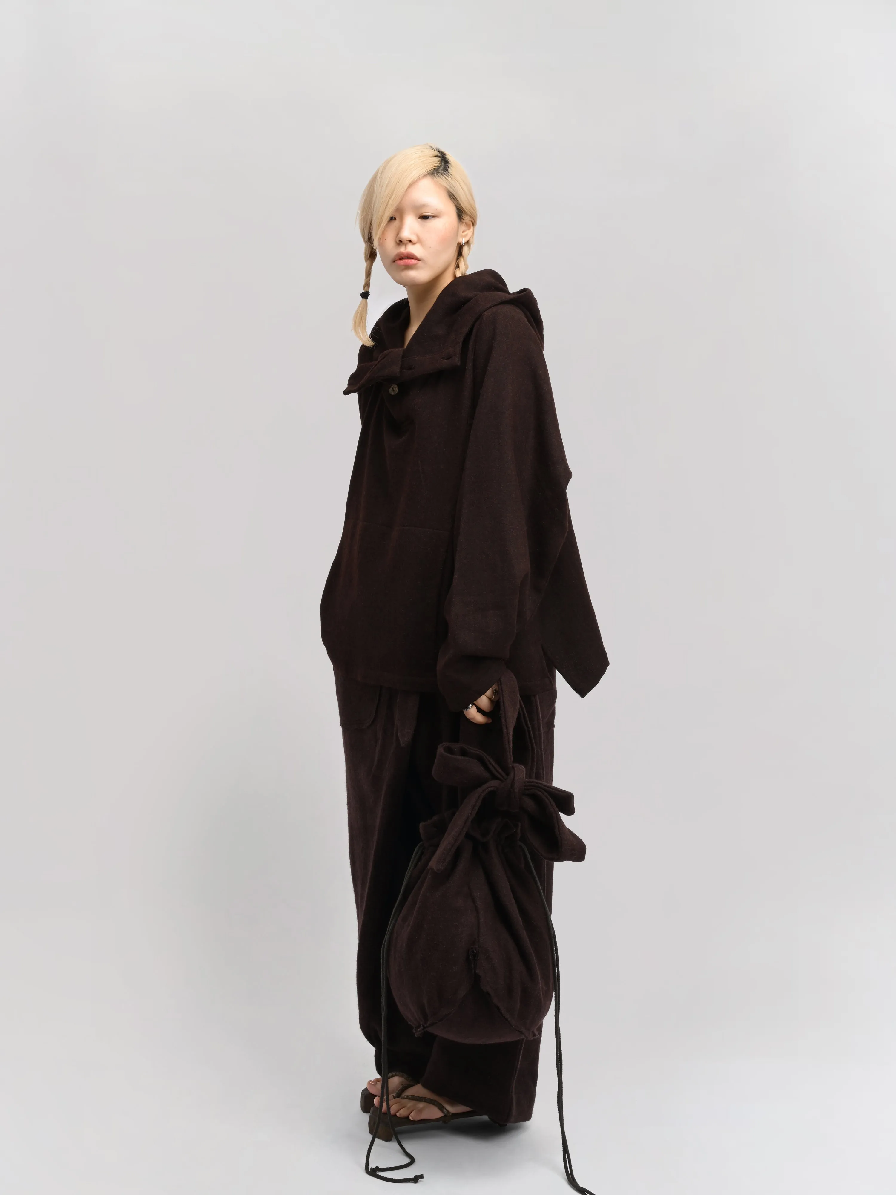 Peardrop Bag – Handwoven Yak & Sheep Wool – Brown sold by Gathering product image thumbnail 3