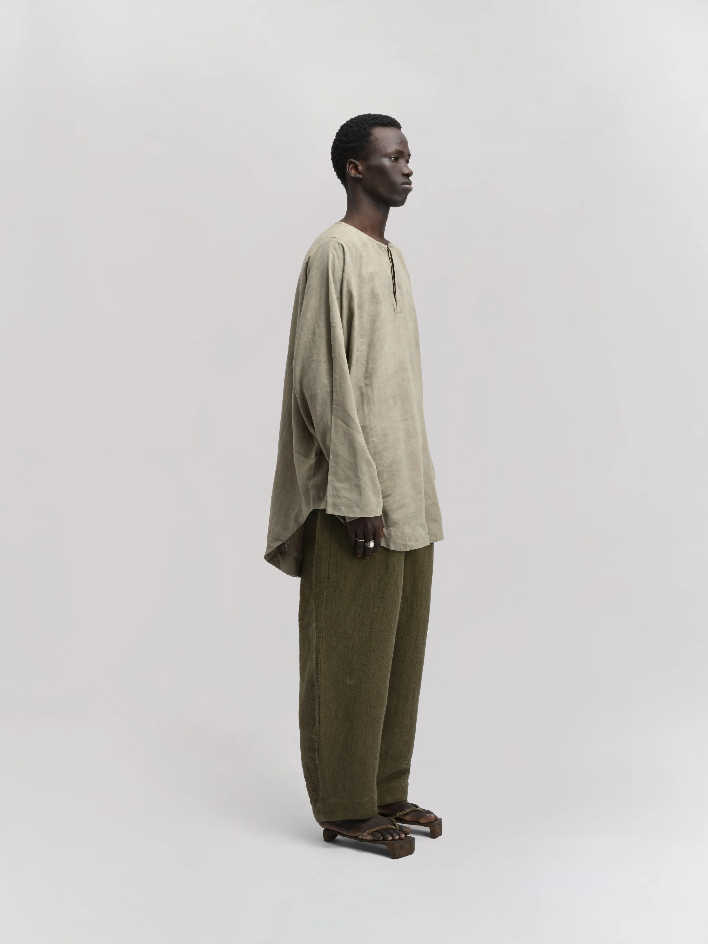 Fisherman Shirt – Linen Cotton Blend – Light Green sold by Gathering product image thumbnail 2