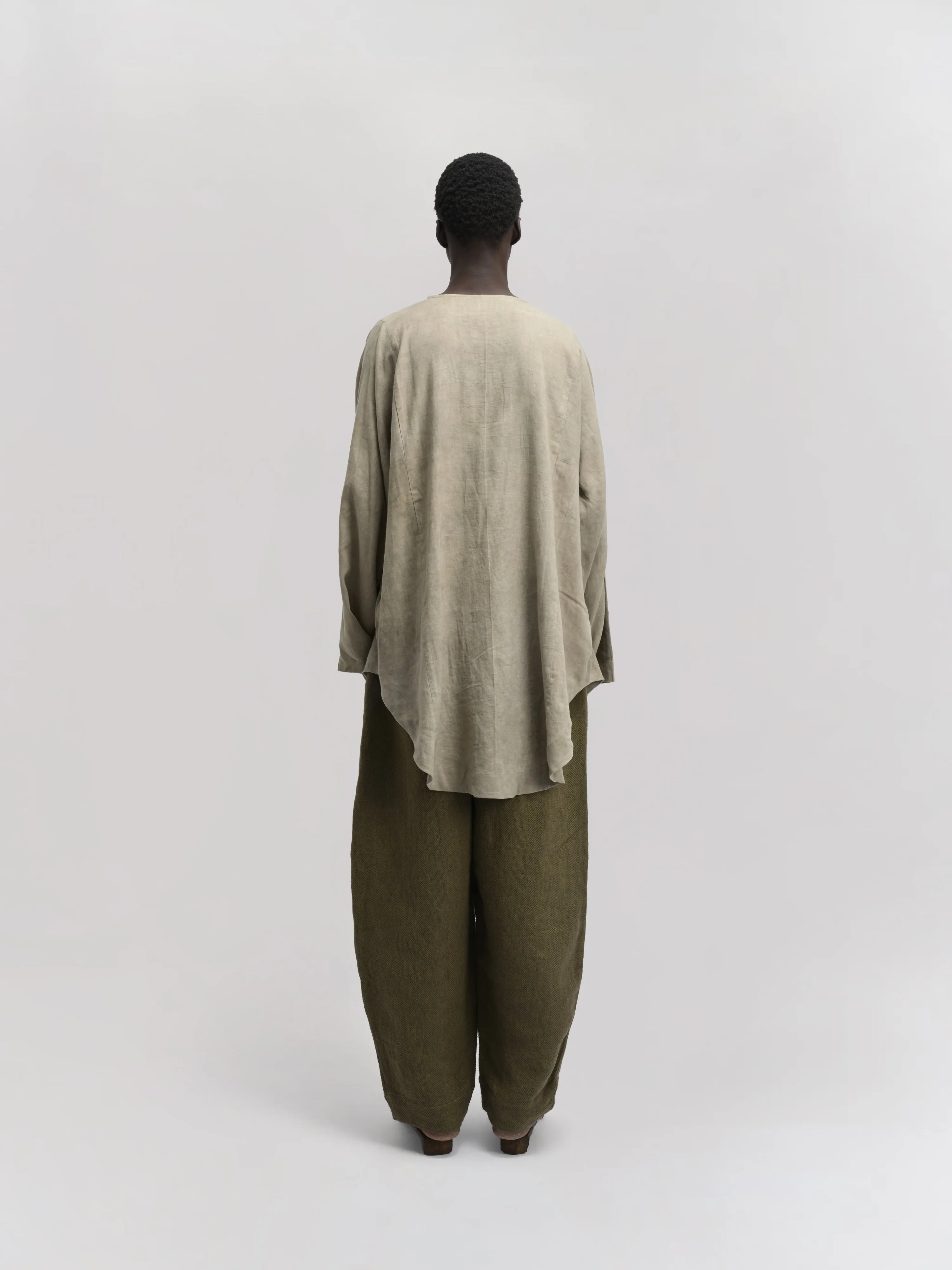 Fisherman Shirt – Linen Cotton Blend – Light Green sold by Gathering product image thumbnail 4