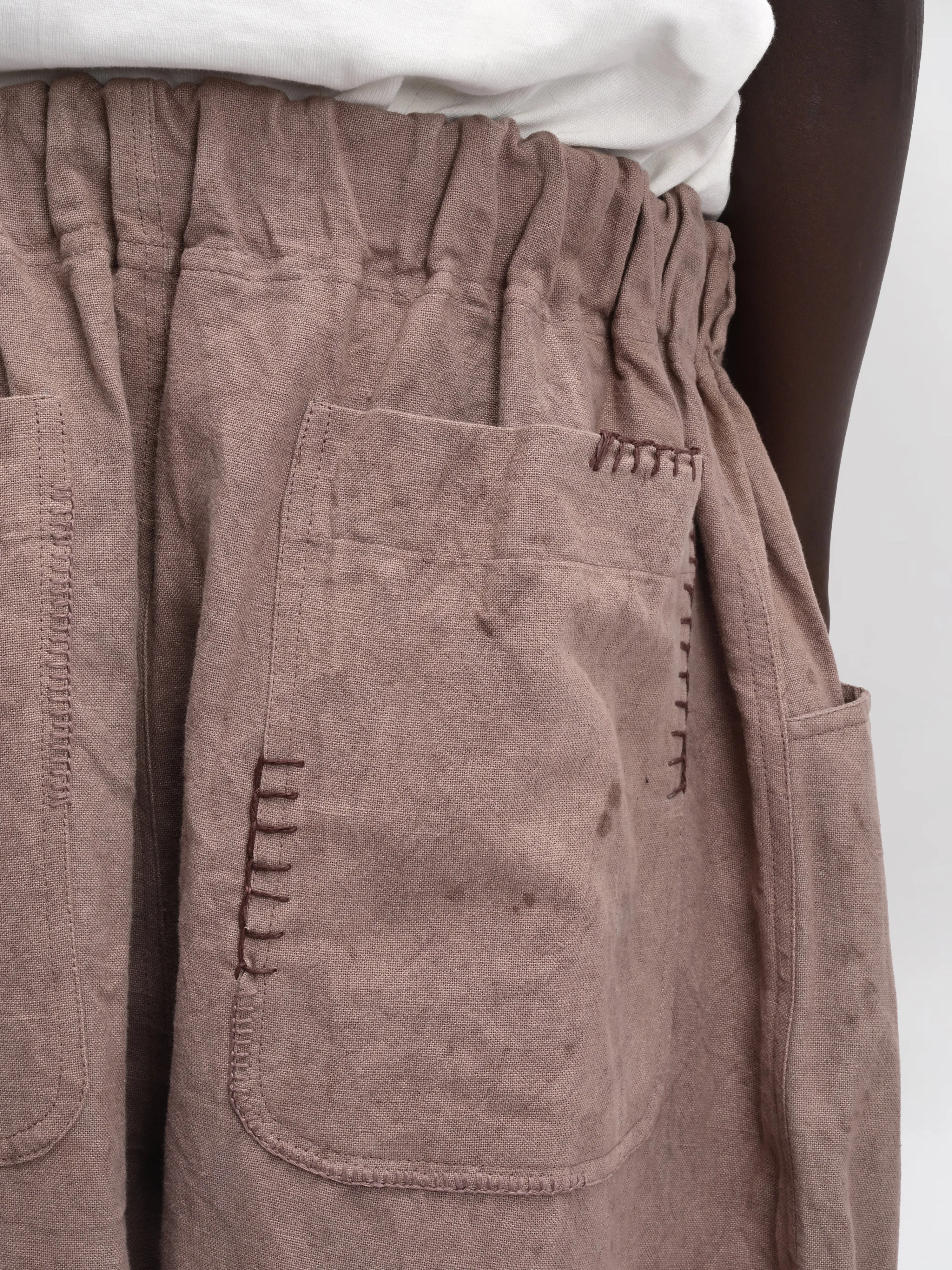 Fisherman Pant – Linen Cotton Blend – Clay Brown sold by Gathering product image thumbnail 4