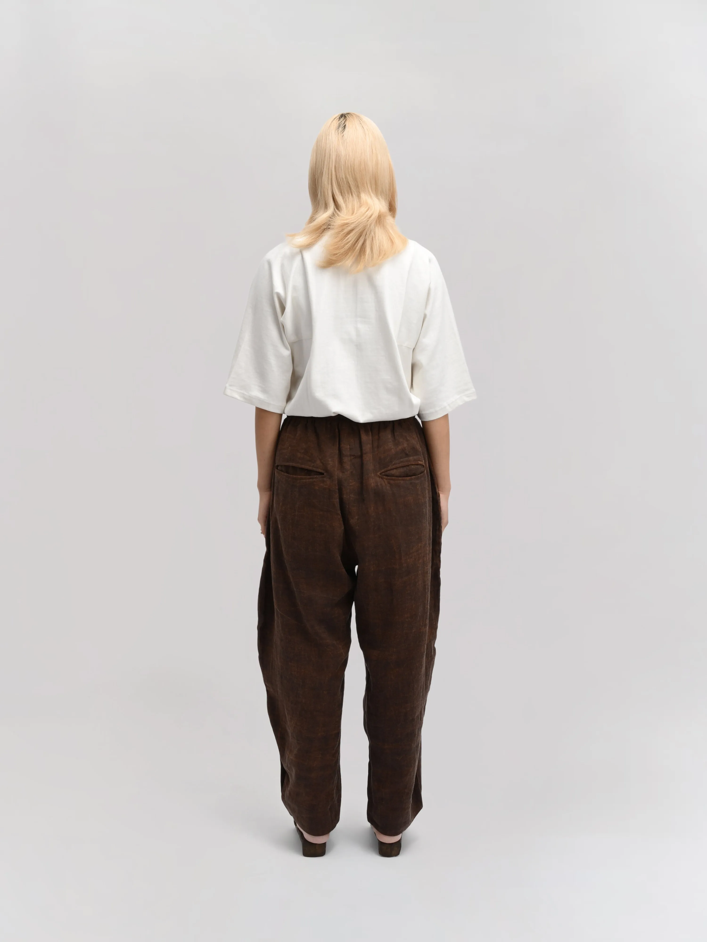 Beekeeper Pant – Mud-Dyed Ramie – Natural Brown sold by Gathering product image thumbnail 4