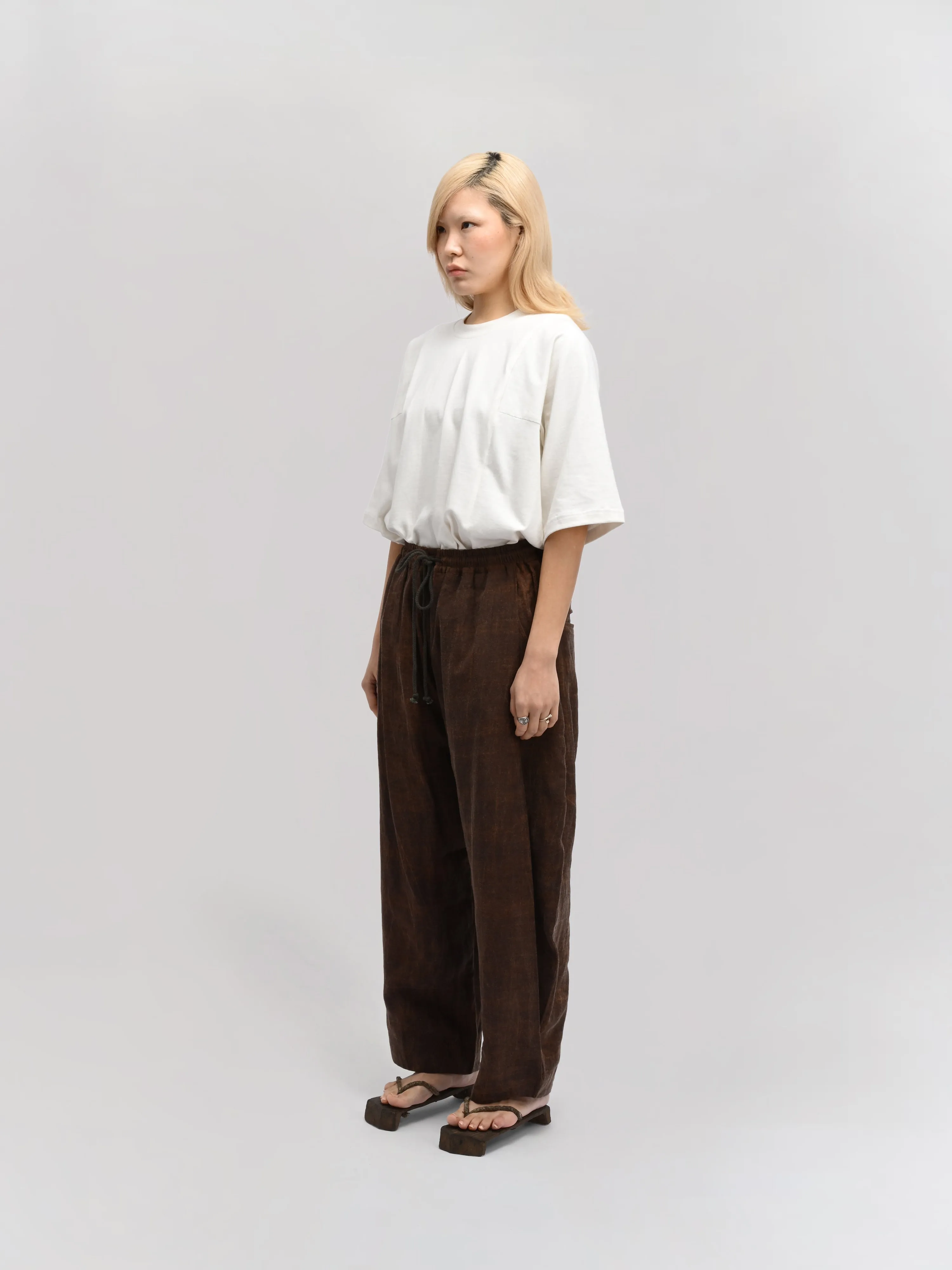 Beekeeper Pant – Mud-Dyed Ramie – Natural Brown sold by Gathering product image thumbnail 2