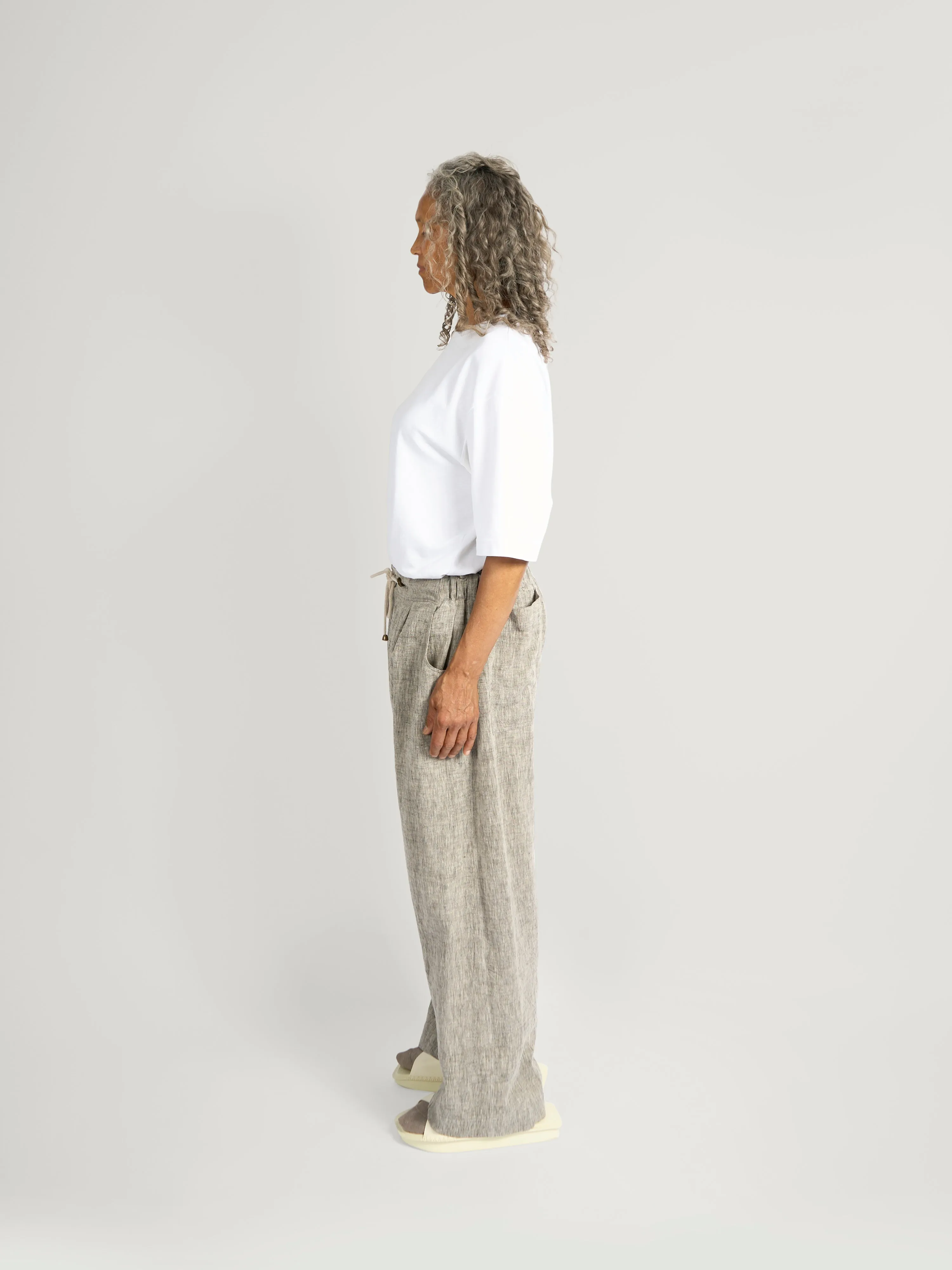 Farmer Pant – Handwoven Kala Cotton – Linen Gray sold by Gathering product image thumbnail 5