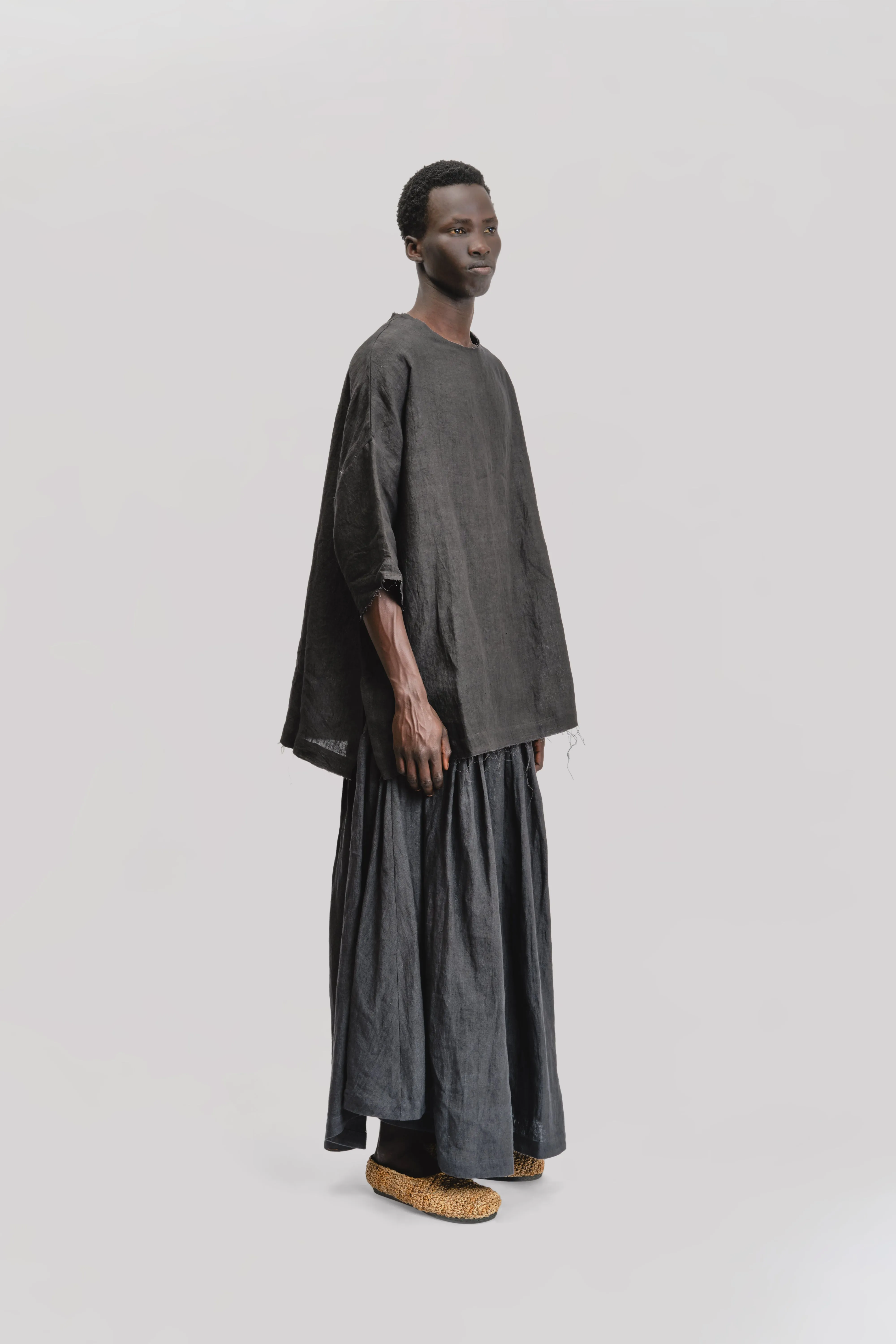 Beekeeper T-Shirt – Japanese Stonewashed Linen - Black sold by Gathering product image thumbnail 2