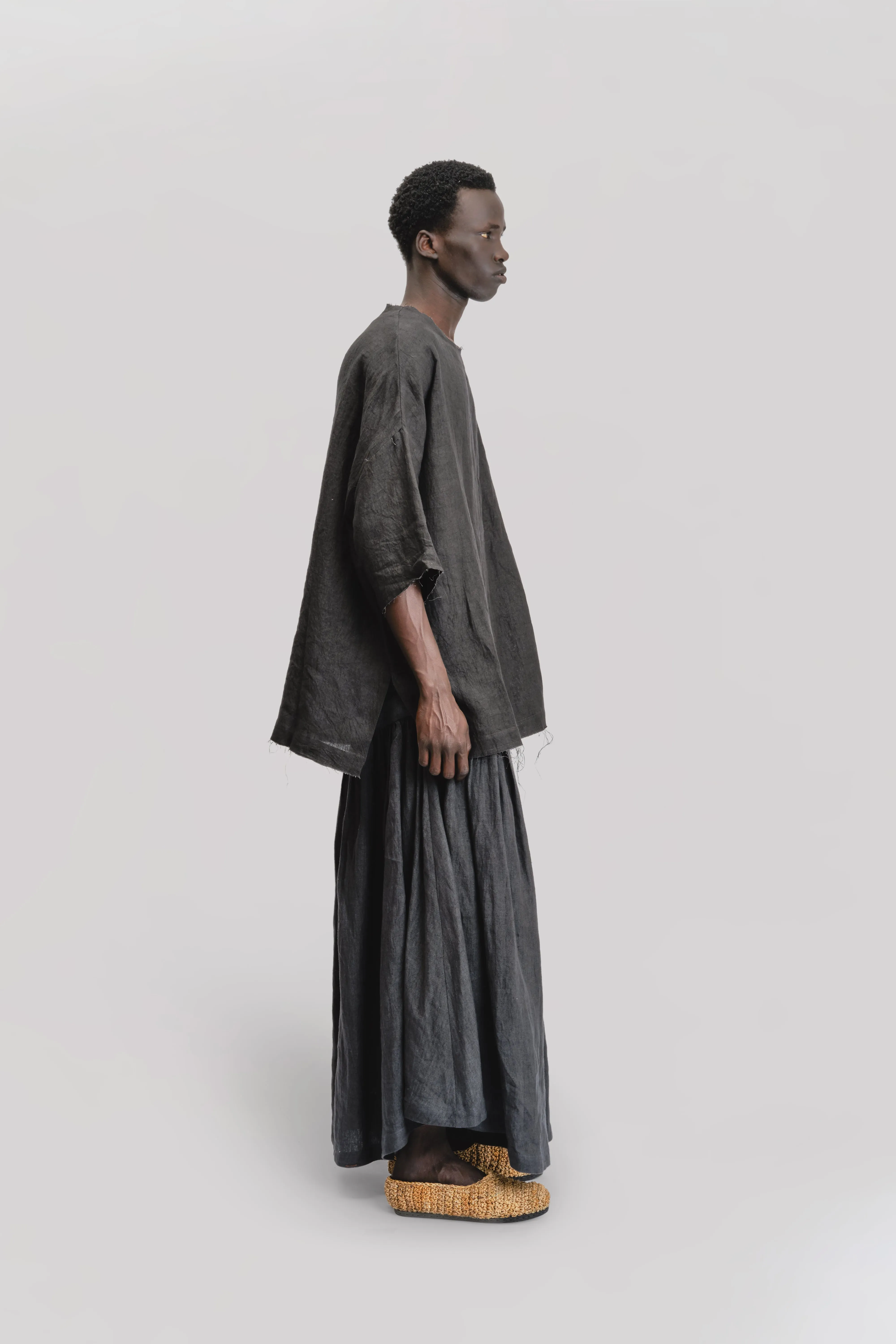 Beekeeper T-Shirt – Japanese Stonewashed Linen - Black sold by Gathering product image thumbnail 4