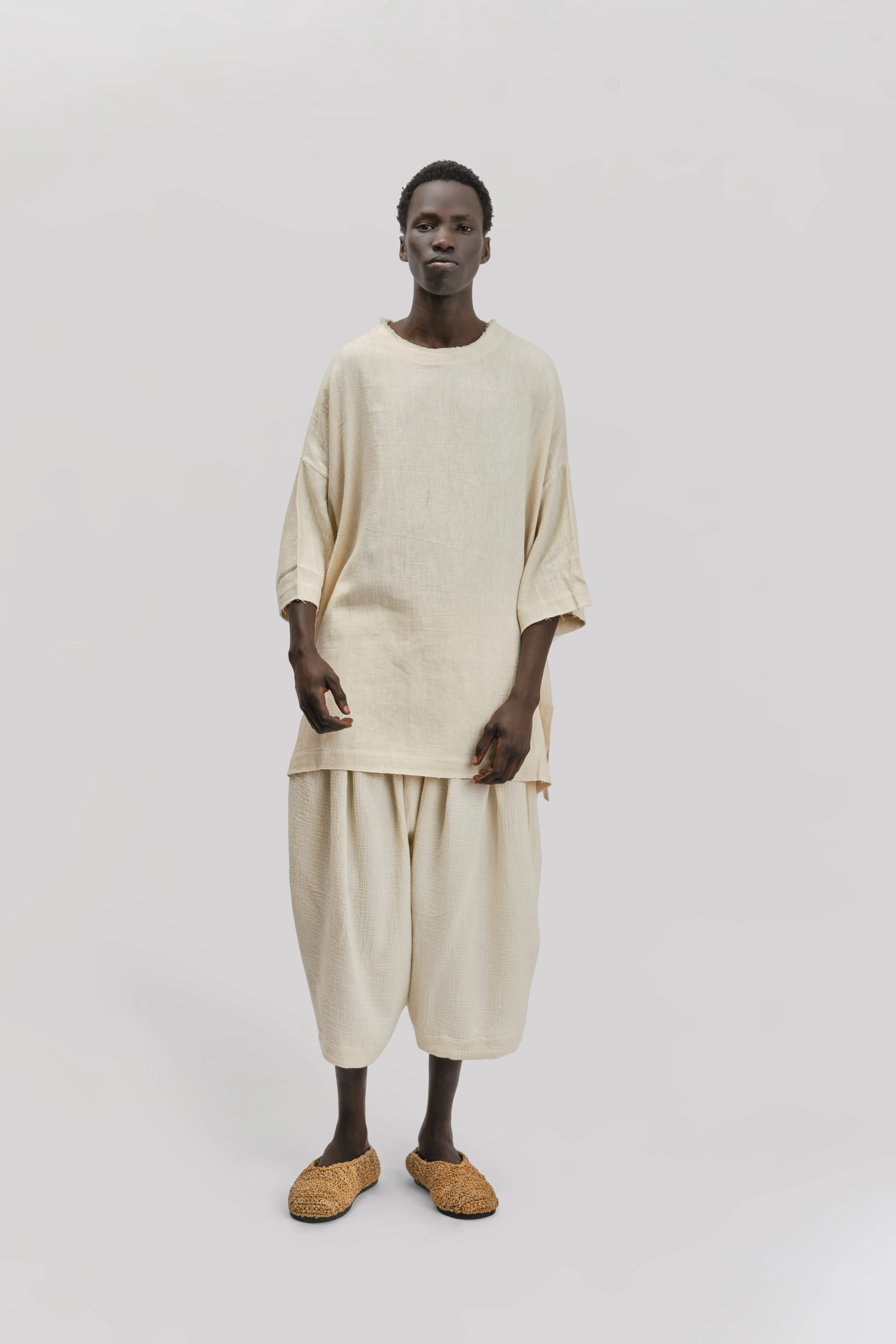 Beekeeper T-Shirt – Handwoven Kala Cotton - Cream sold by Gathering product image thumbnail 2