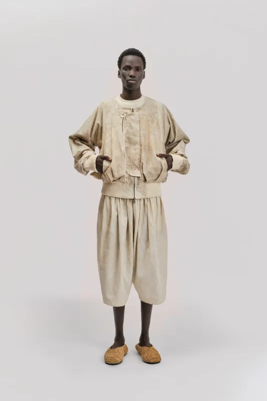 Roly Poly Jacket - Dabu Organic Cotton - Cream Mud sold by Gathering