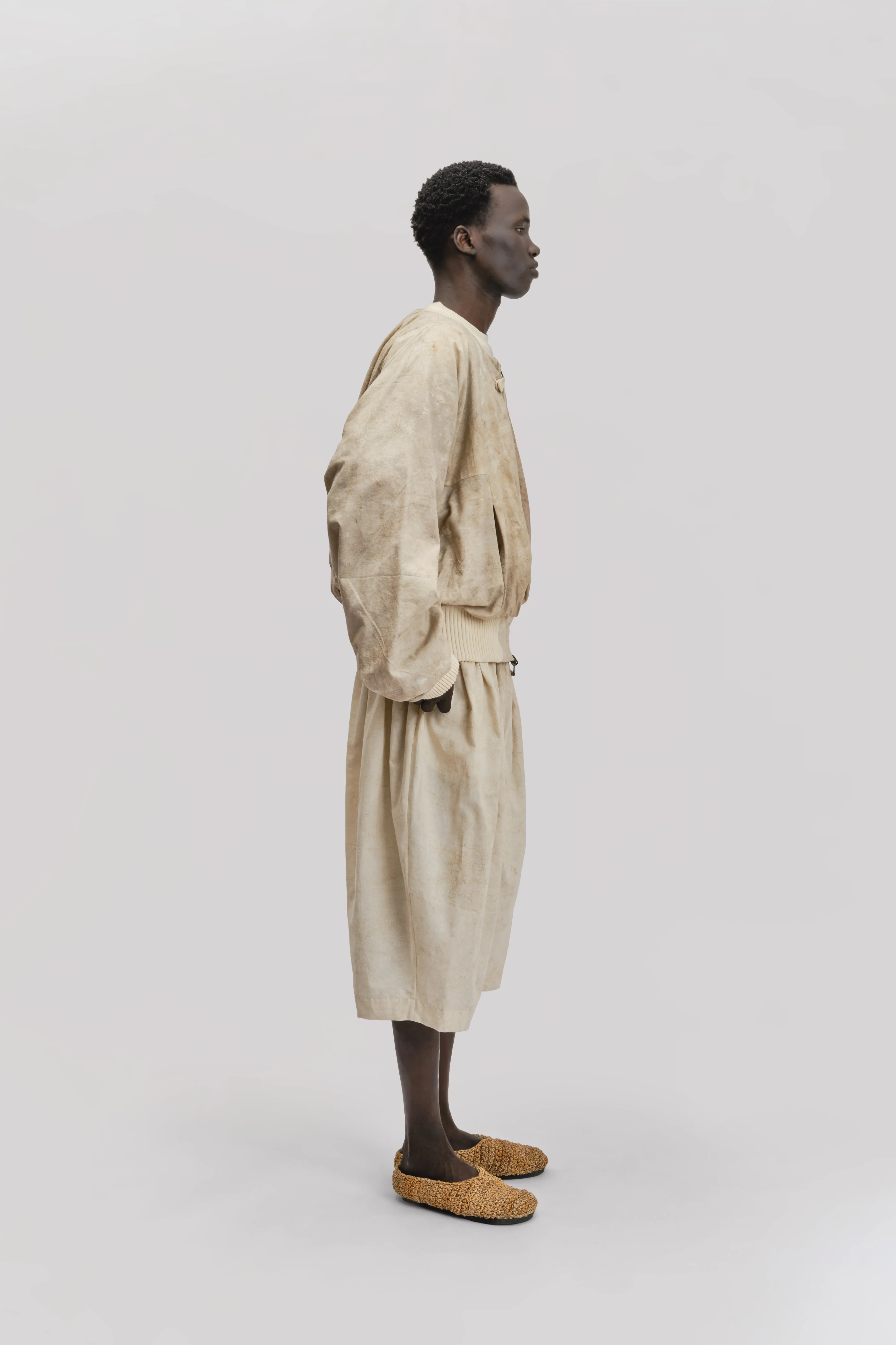 Roly Poly Jacket - Dabu Organic Cotton - Cream Mud sold by Gathering product image thumbnail 2