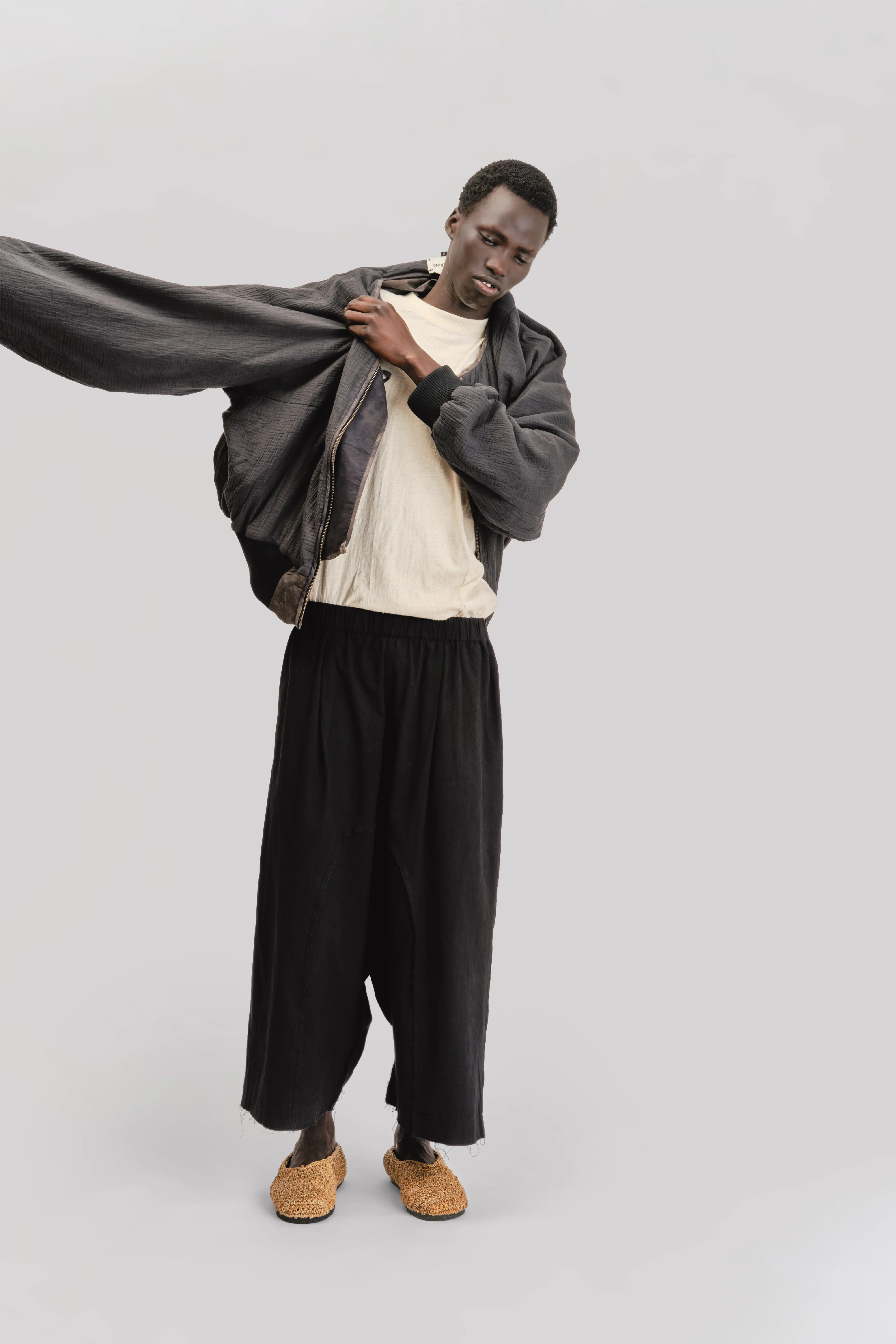 Roly Poly Jacket - Hand Painted Cotton - Dark Monet sold by Gathering product image thumbnail 3