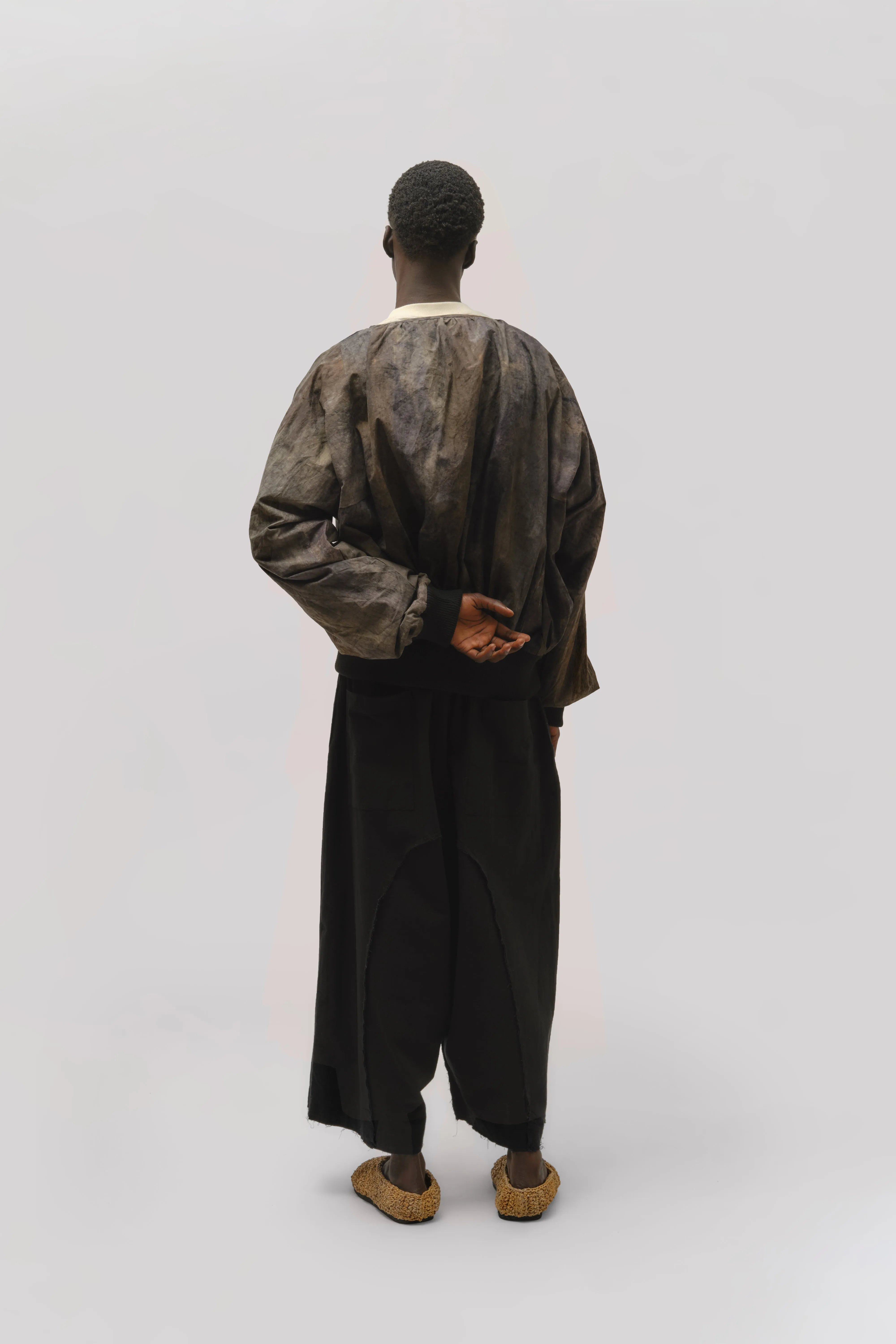 Roly Poly Jacket - Hand Painted Cotton - Dark Monet sold by Gathering product image thumbnail 4