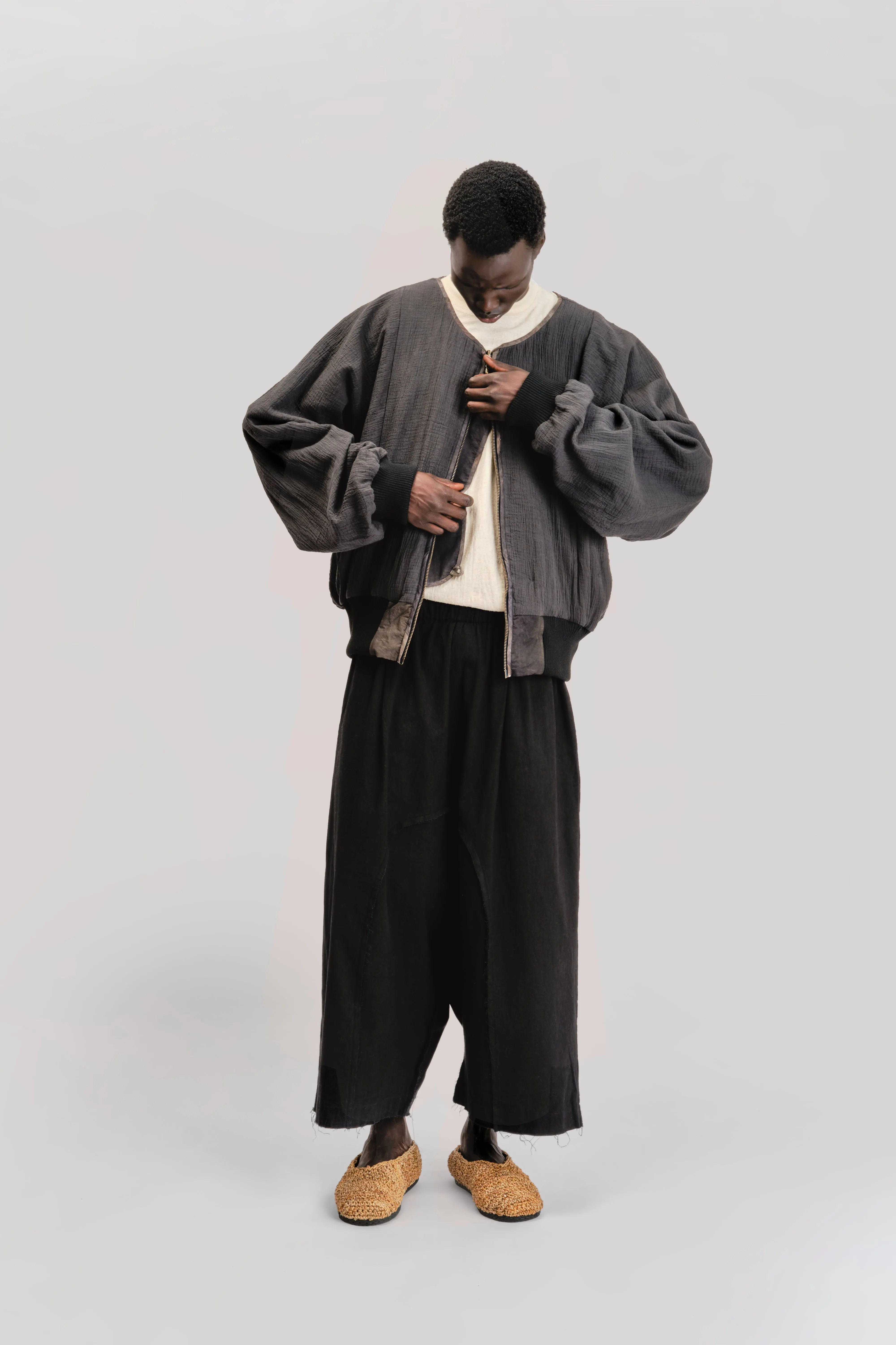 Roly Poly Jacket - Hand Painted Cotton - Dark Monet sold by Gathering product image thumbnail 2