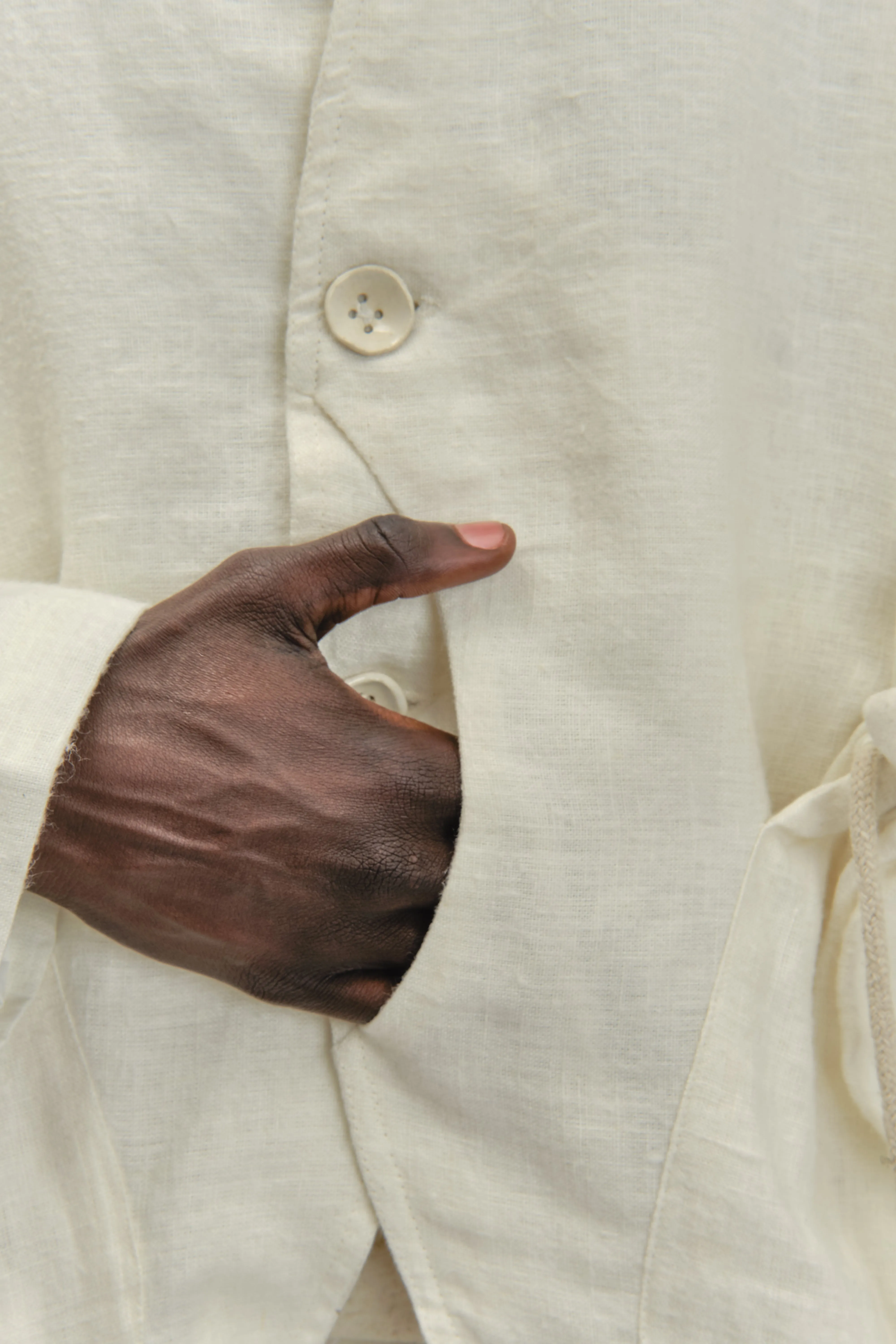 Beekeeper Jacket – Japanese Brushed Linen - White sold by Gathering product image thumbnail 5