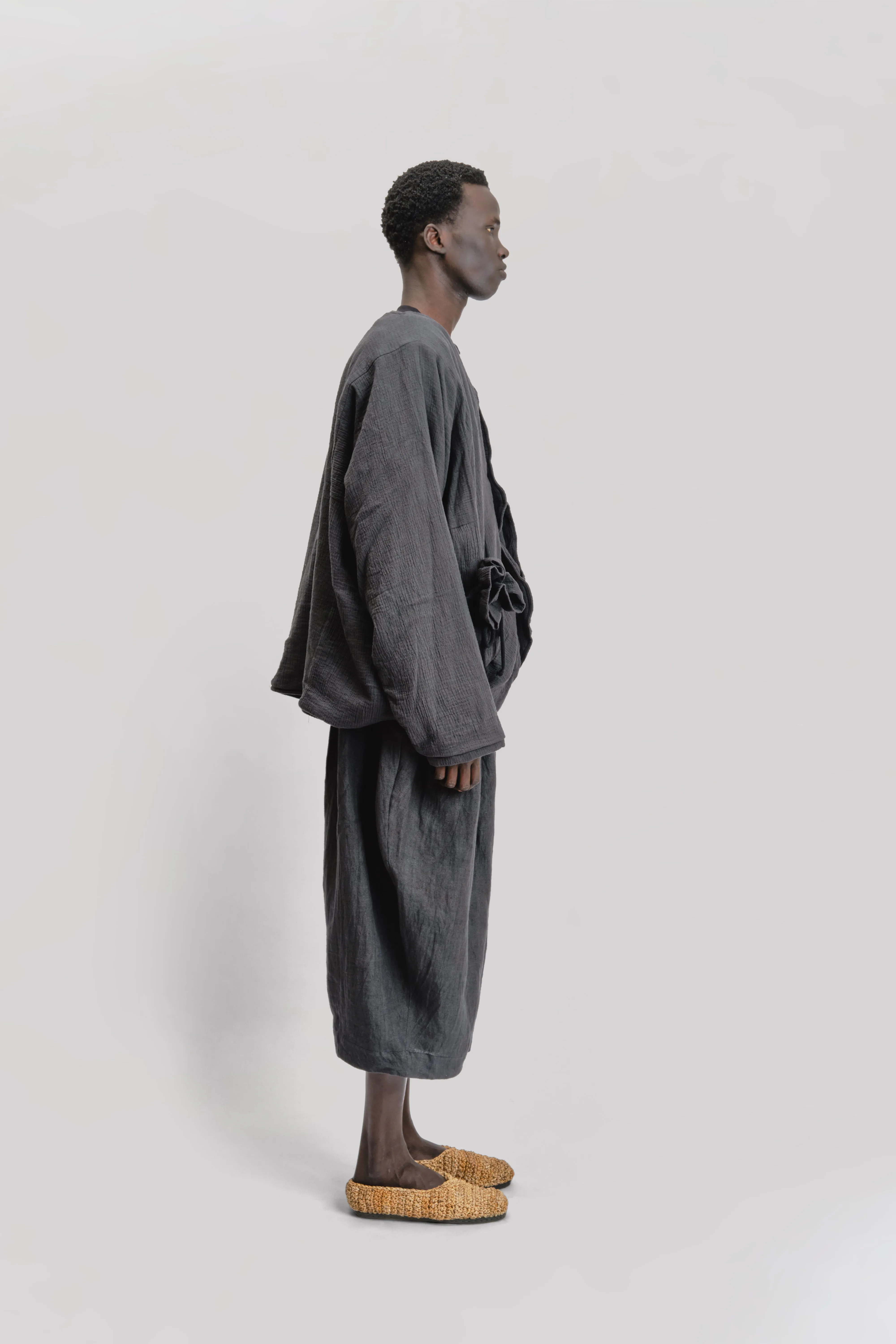 Beekeeper Jacket – Organic Double Gauze – Black sold by Gathering product image thumbnail 3