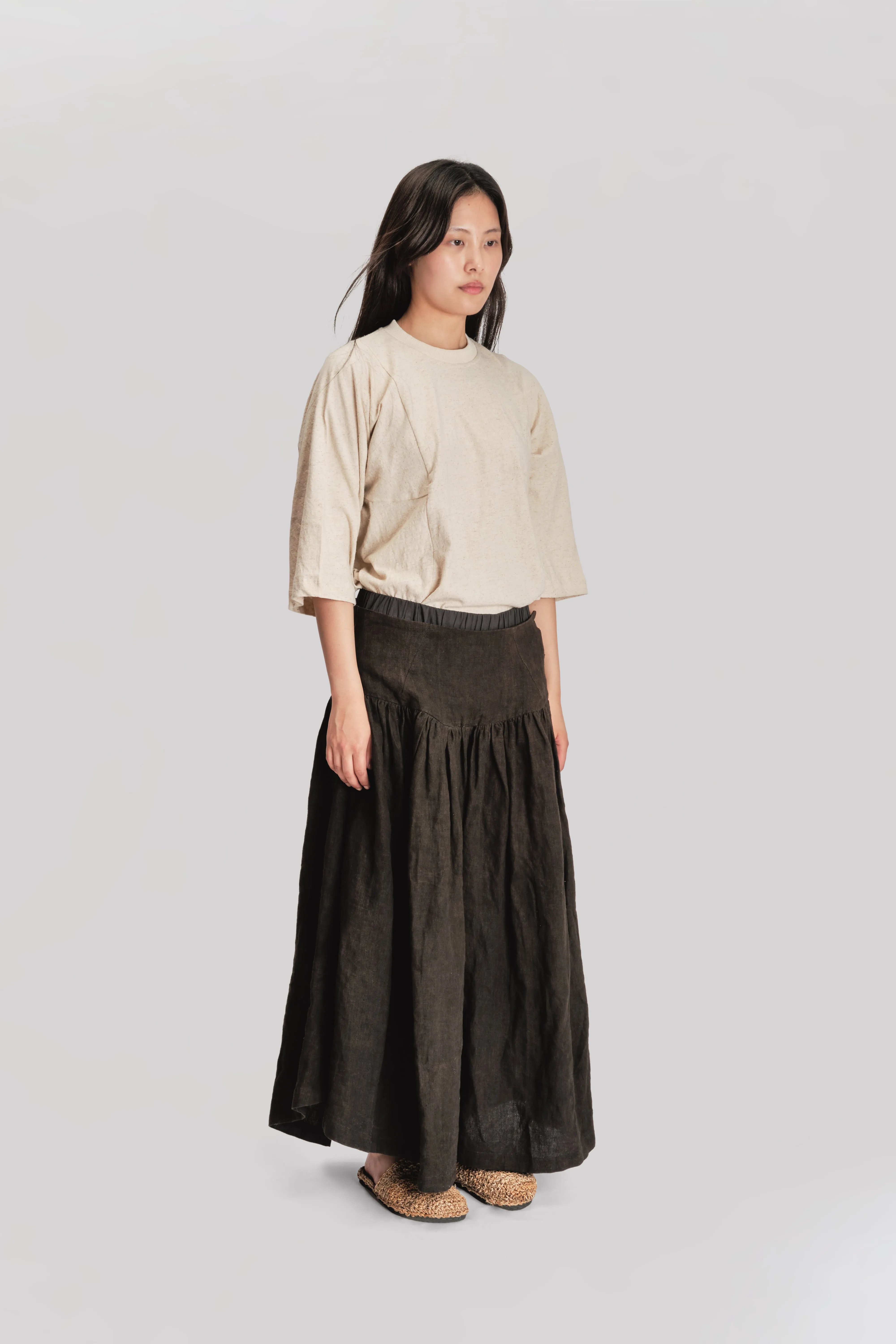 Bedouin Pant - Japanese Stonewashed Linen - Khaki Green sold by Gathering product image thumbnail 2