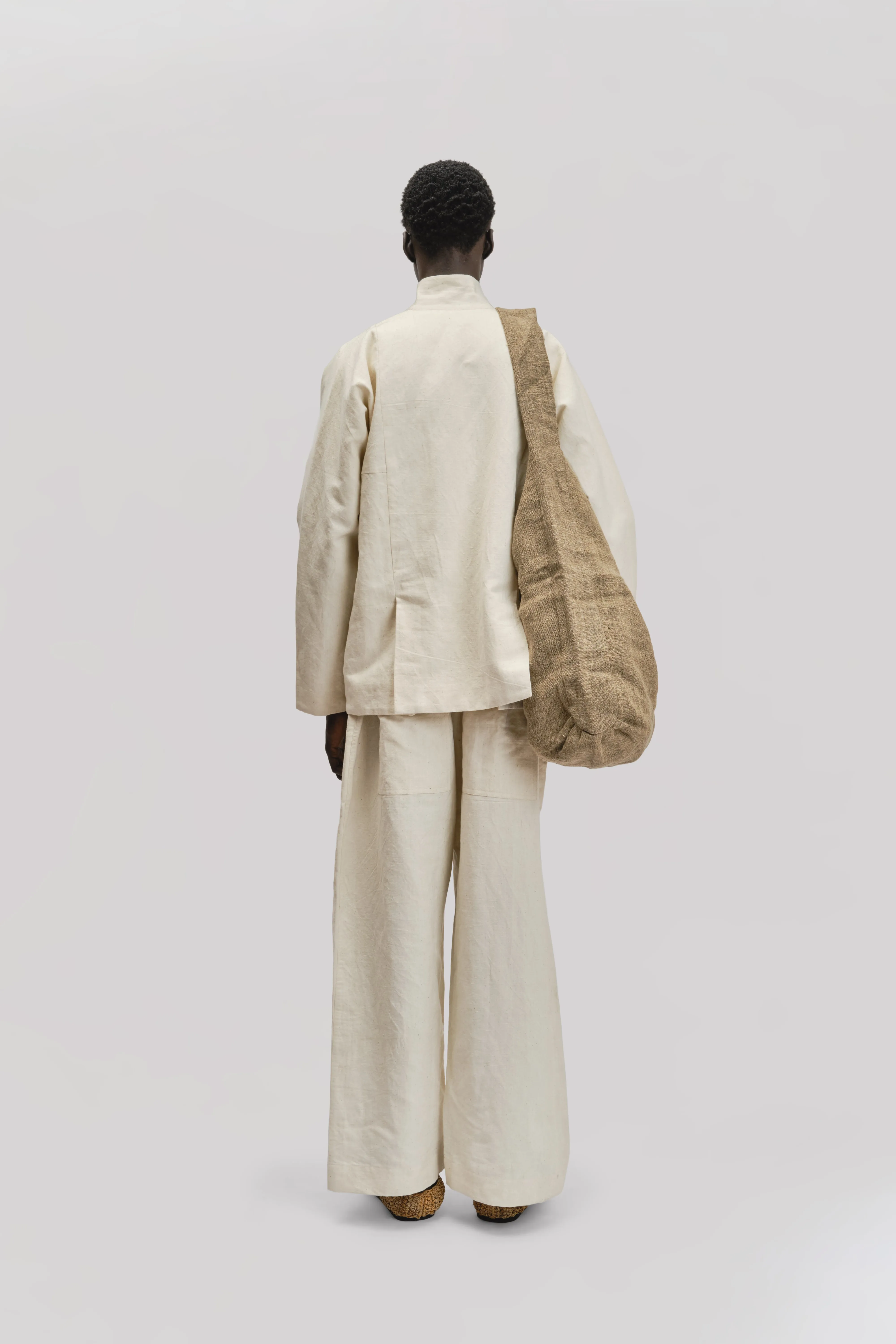 Single Tote Bag – Handwoven Hemp – Natural sold by Gathering product image thumbnail 3