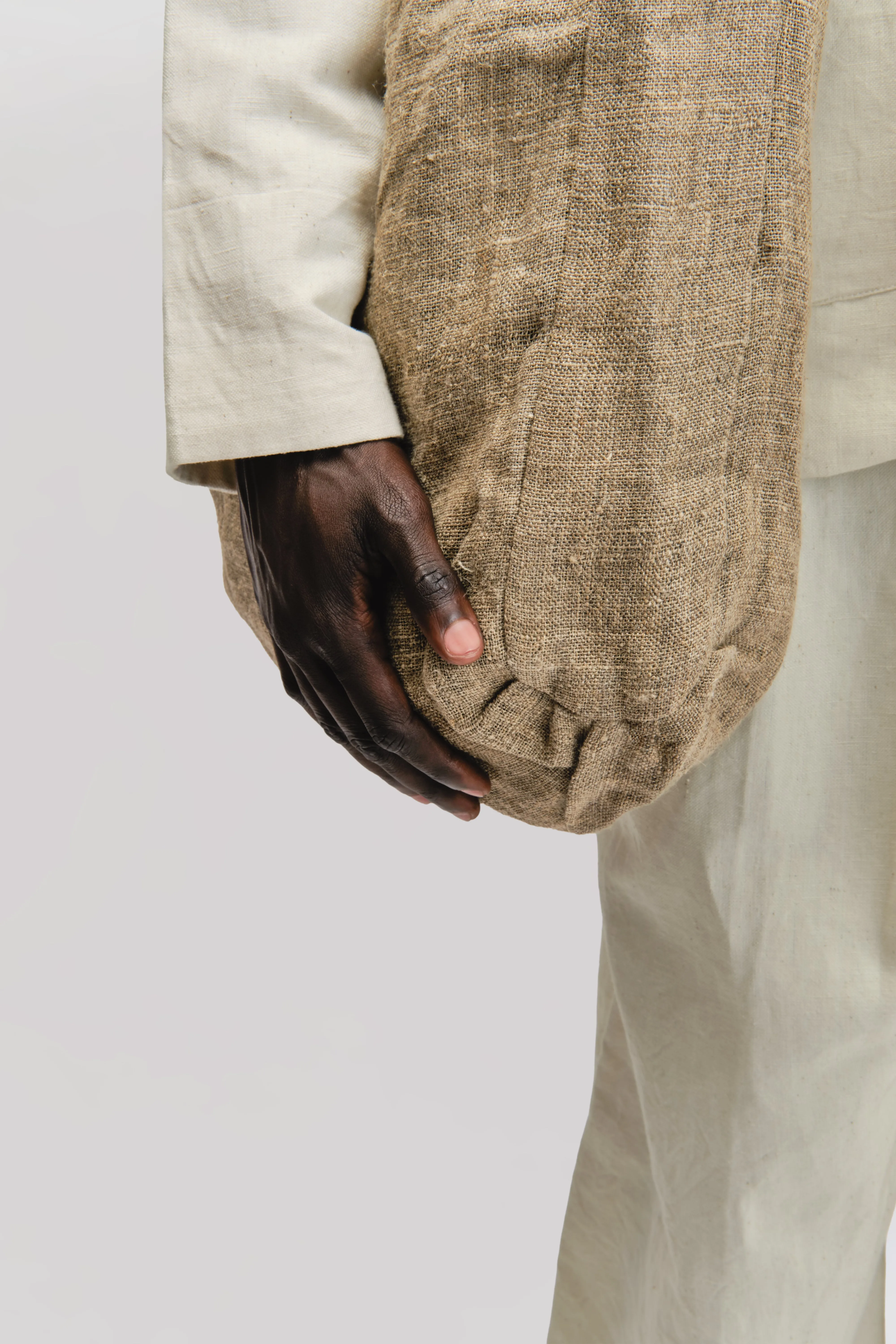 Single Tote Bag – Handwoven Hemp – Natural sold by Gathering product image thumbnail 5