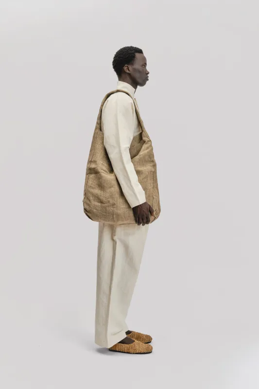 Single Bag – Handwoven Hemp – Natural made by Gathering