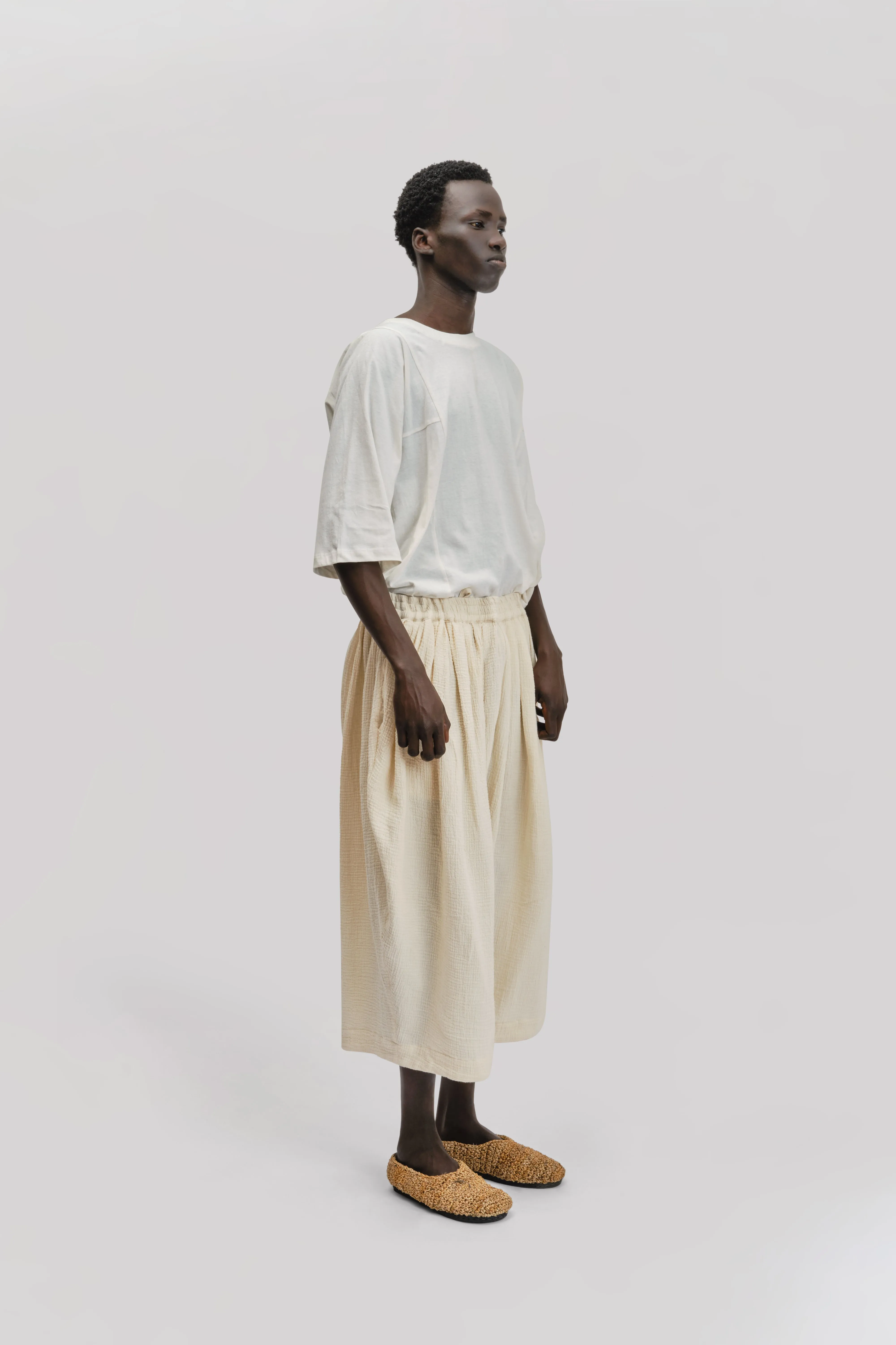 Hobo T-Shirt – Cotton Linen Jersey – White sold by Gathering product image thumbnail 2