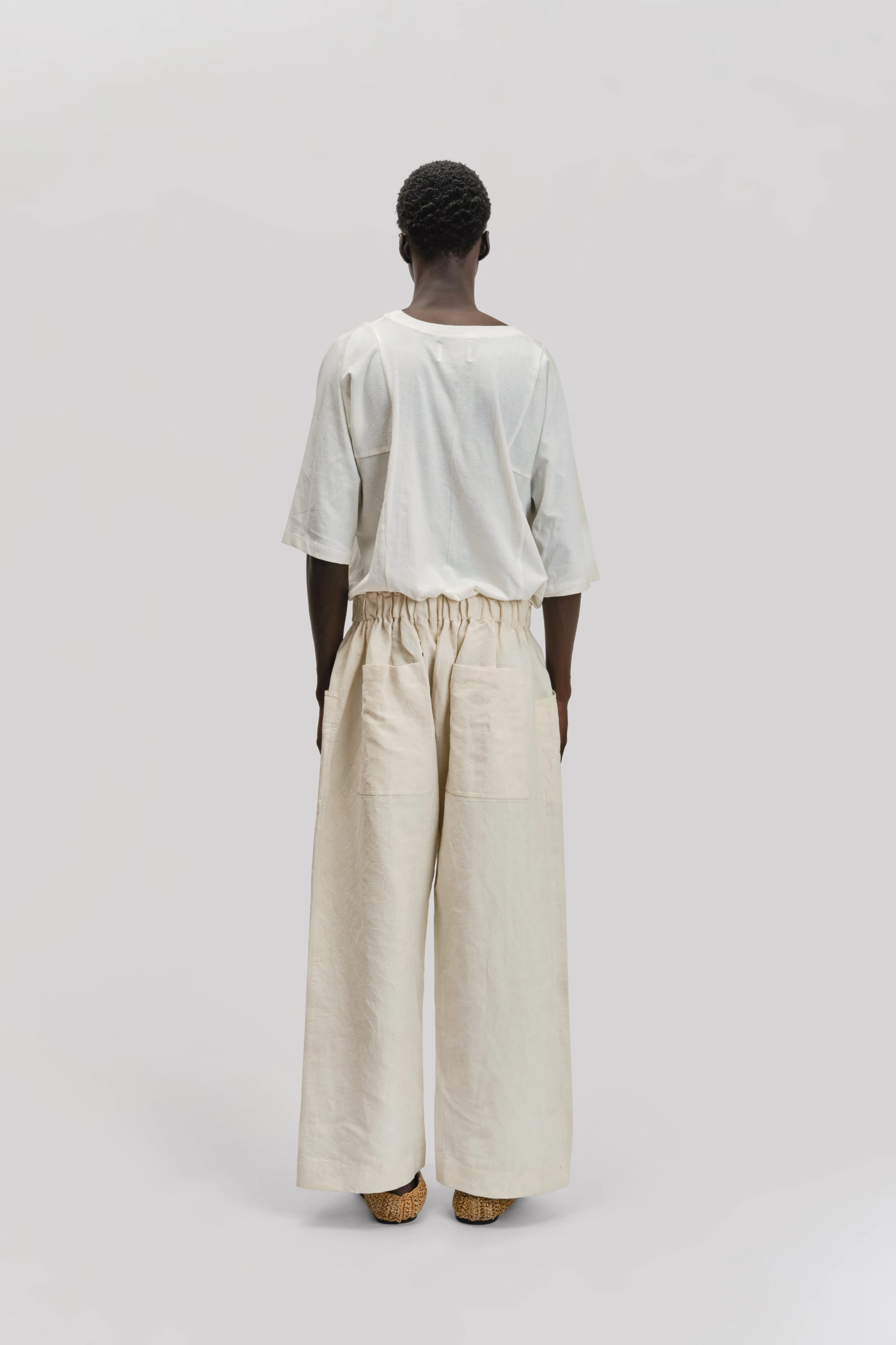 Farmer Pant – Cotton Linen – Cream sold by Gathering product image thumbnail 3