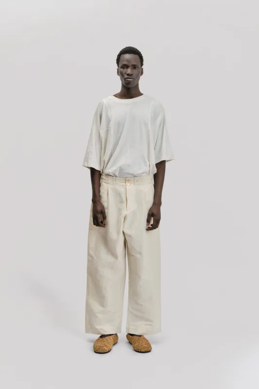 Farmer Pant – Cotton Linen – Cream made by Gathering