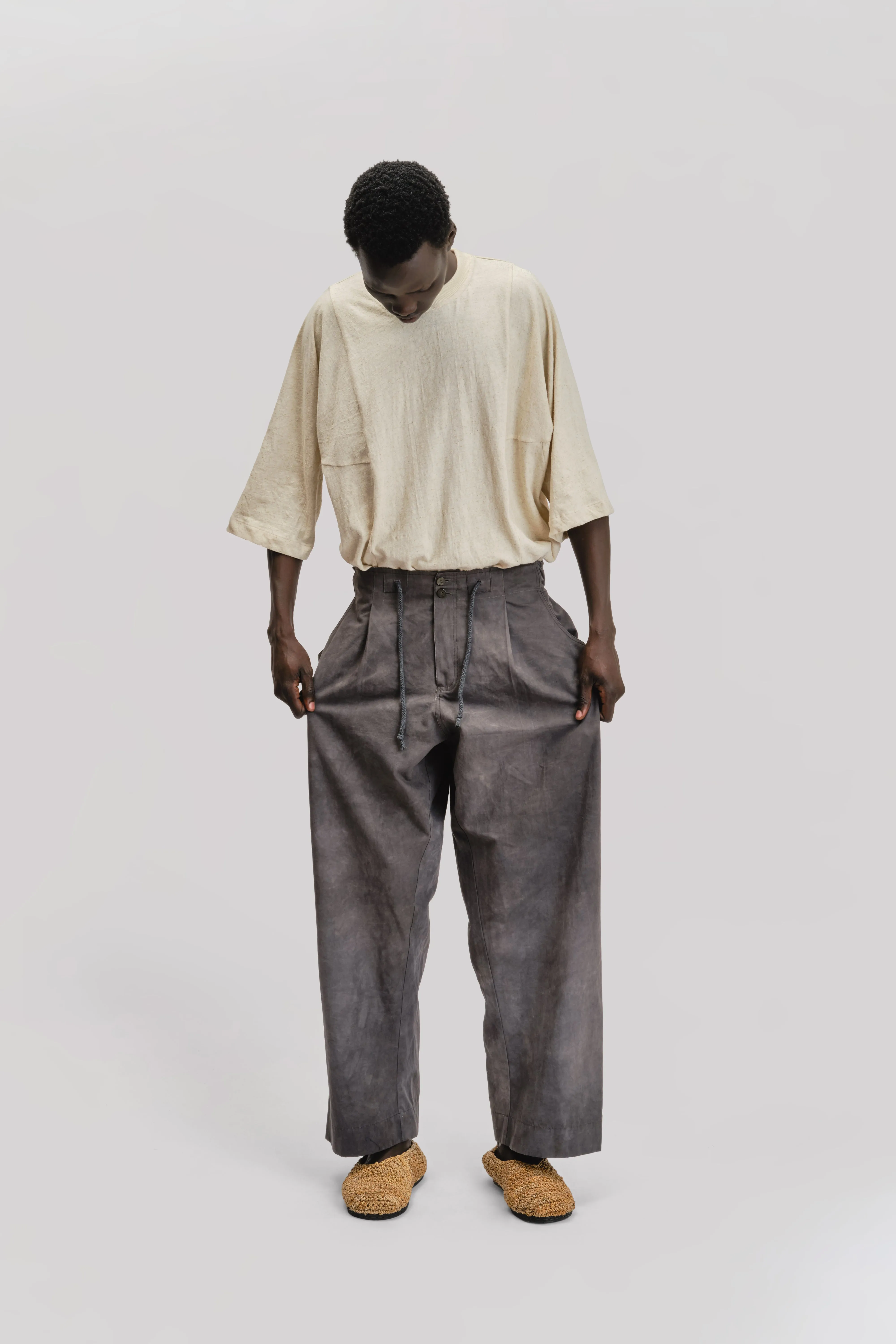 Farmer Pant – Paper Cotton – Grey sold by Gathering
