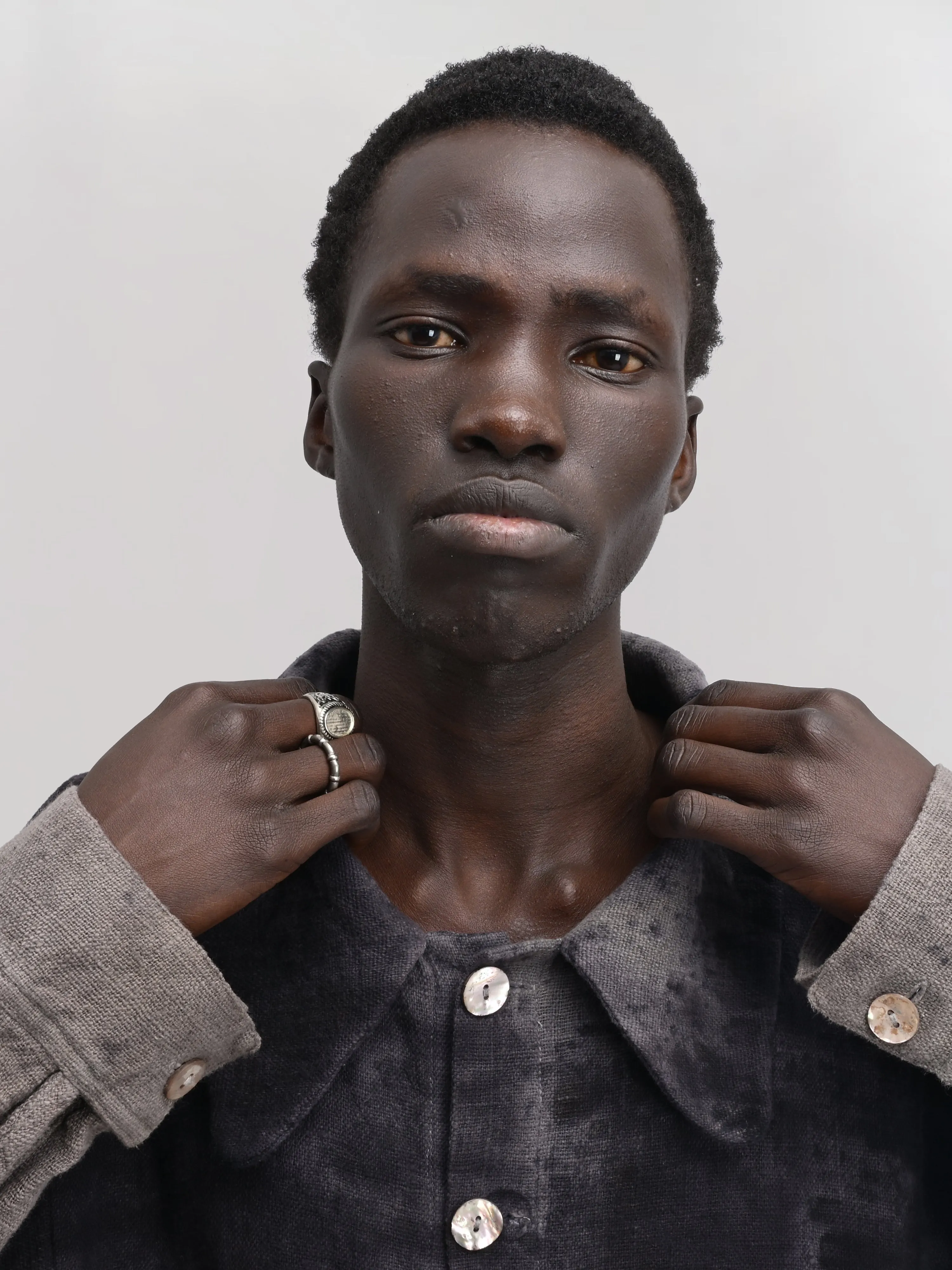 Farmer Jacket – Indigenous Cotton – Dyed Black & Grey sold by Gathering product image thumbnail 4