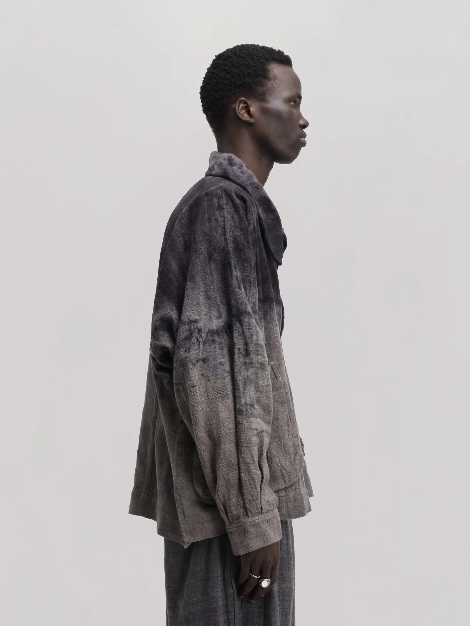 Farmer Jacket – Indigenous Cotton – Dyed Black & Grey sold by Gathering product image thumbnail 5