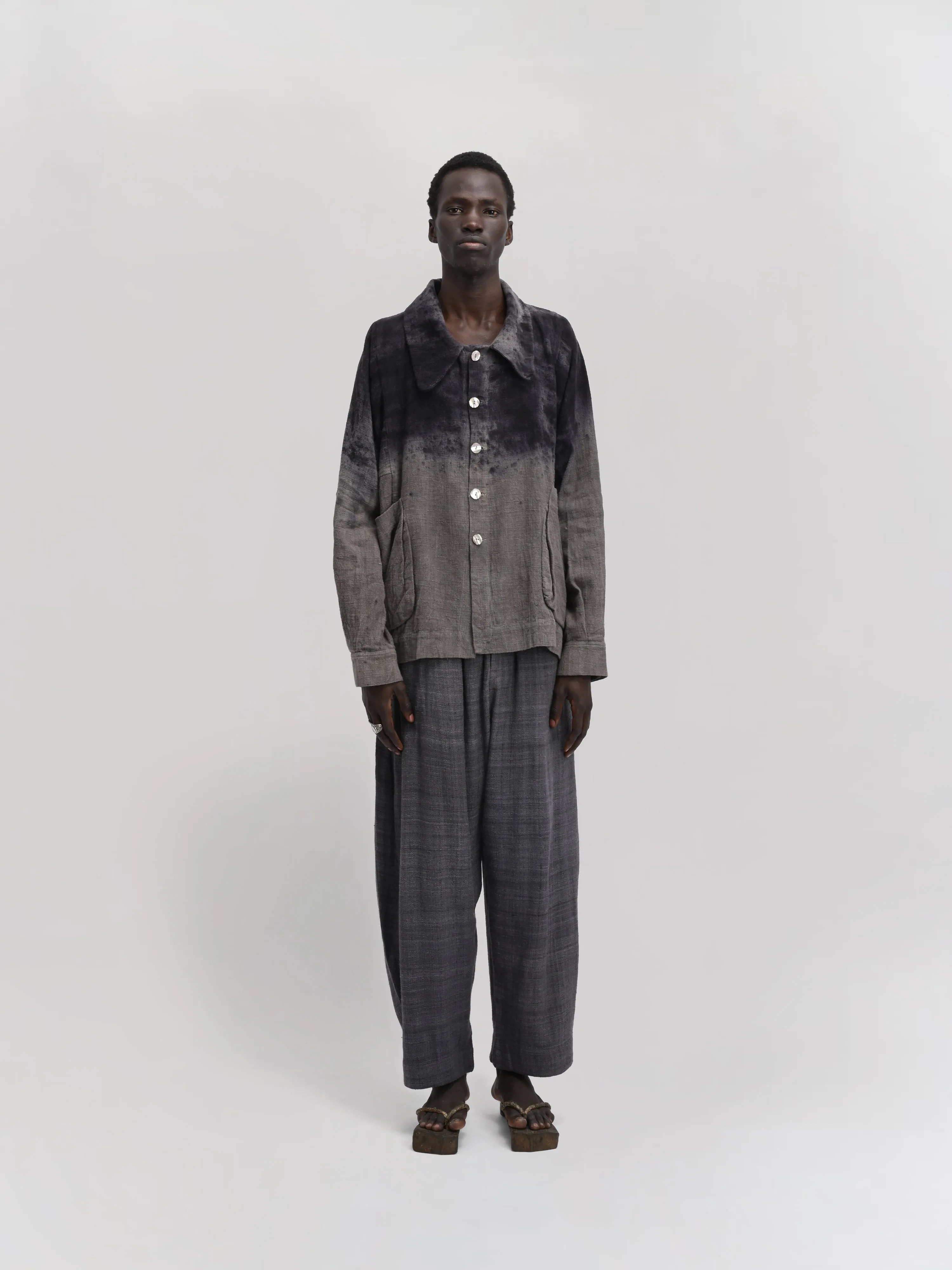 Farmer Jacket – Indigenous Cotton – Dyed Black & Grey sold by Gathering product image thumbnail 2