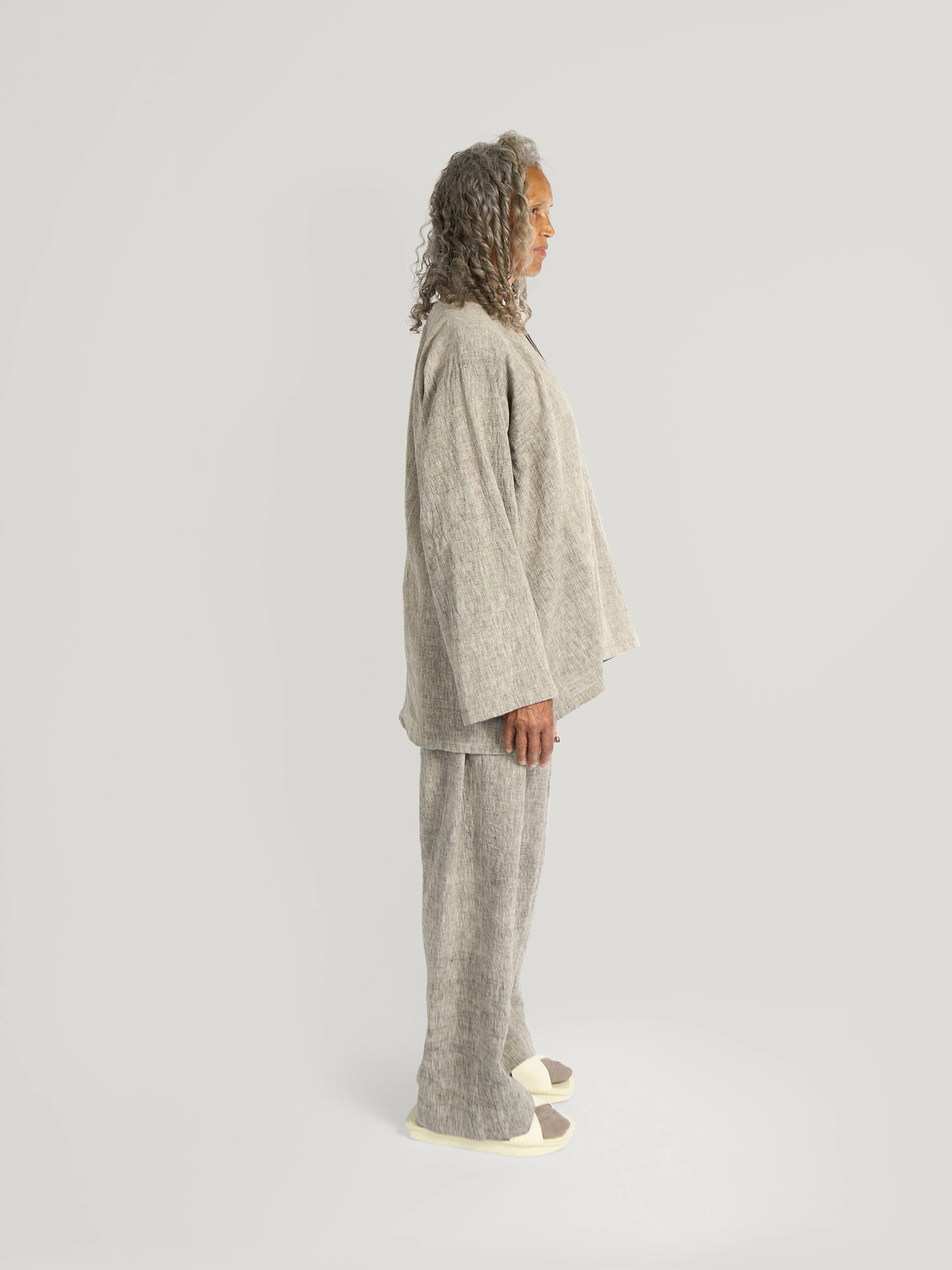 Fisherman Shirt – Handwoven Kala Cotton – Earthy Beige sold by Gathering product image thumbnail 3