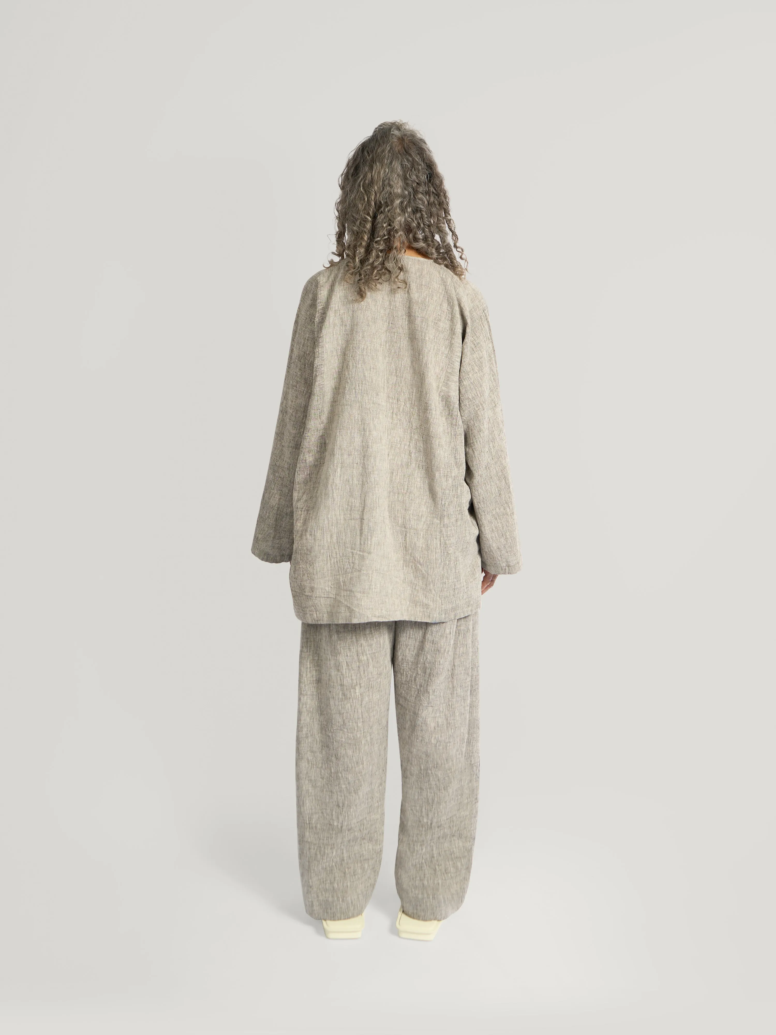 Fisherman Shirt – Handwoven Kala Cotton – Earthy Beige sold by Gathering product image thumbnail 5