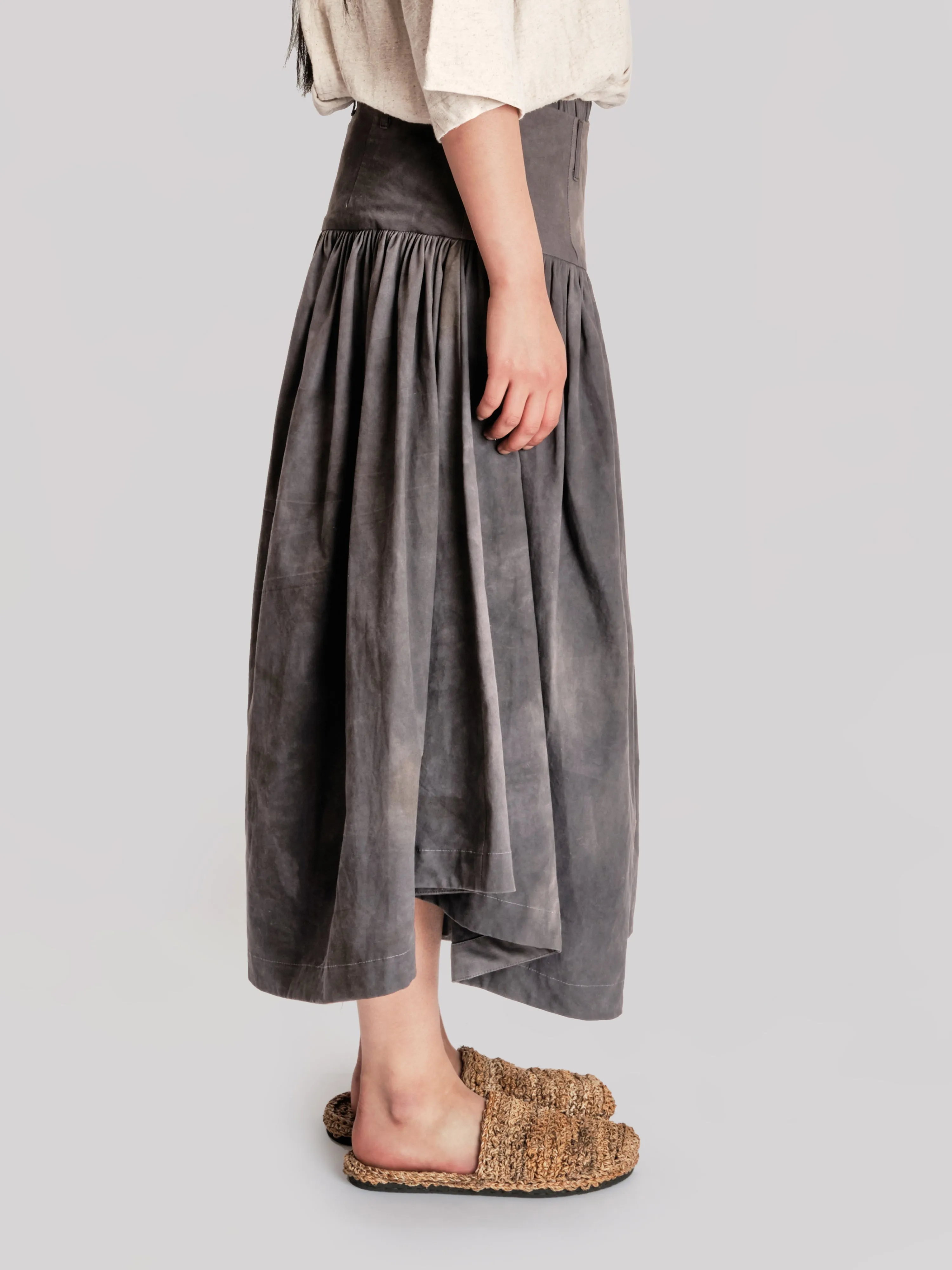 Bedouin Pant - Paper Cotton - Grey sold by Gathering product image thumbnail 4