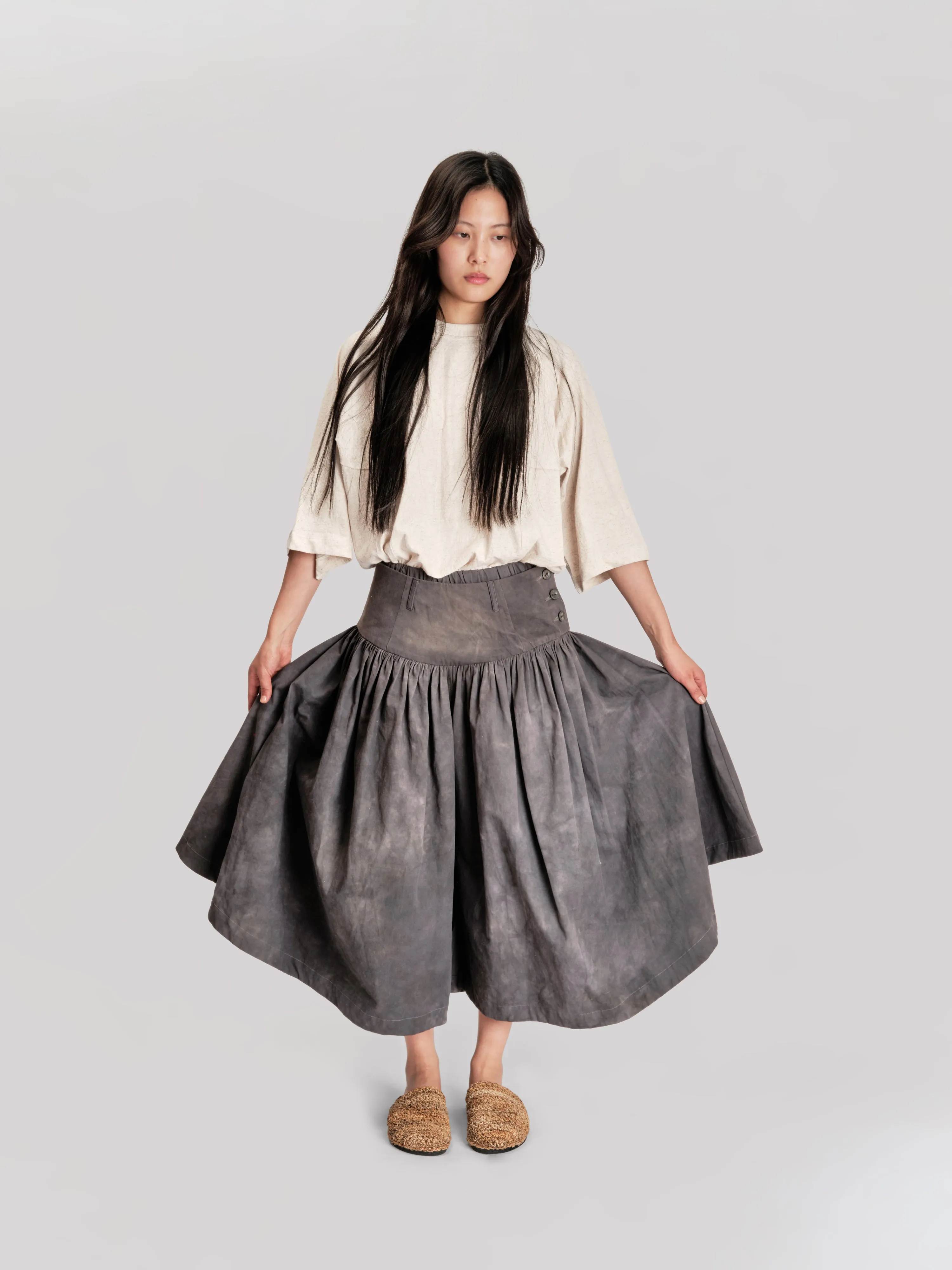Bedouin Pant - Paper Cotton - Grey sold by Gathering product image thumbnail 2
