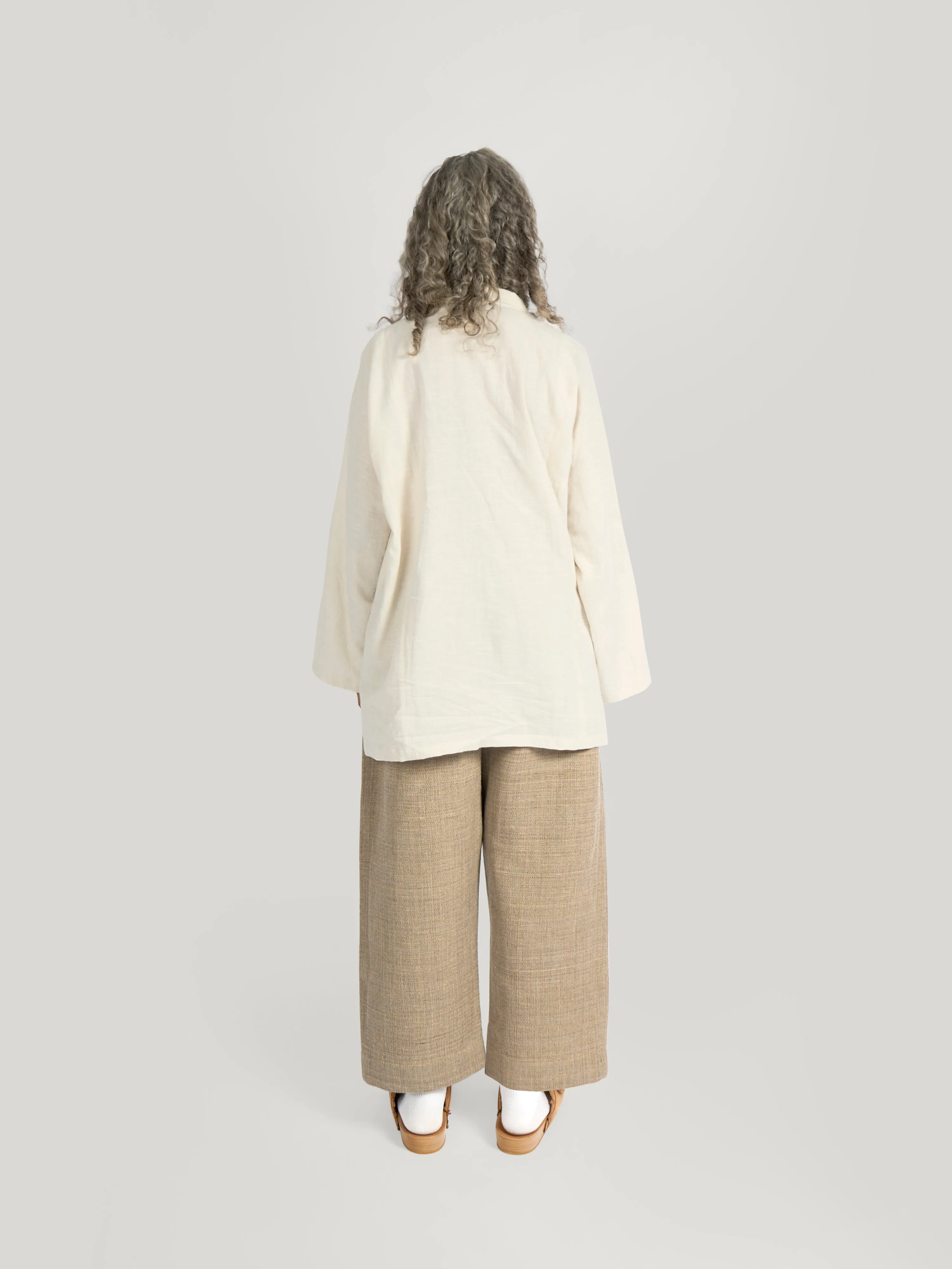 Farmer Pant – Handwoven Silk & Cotton – Beige sold by Gathering product image thumbnail 4
