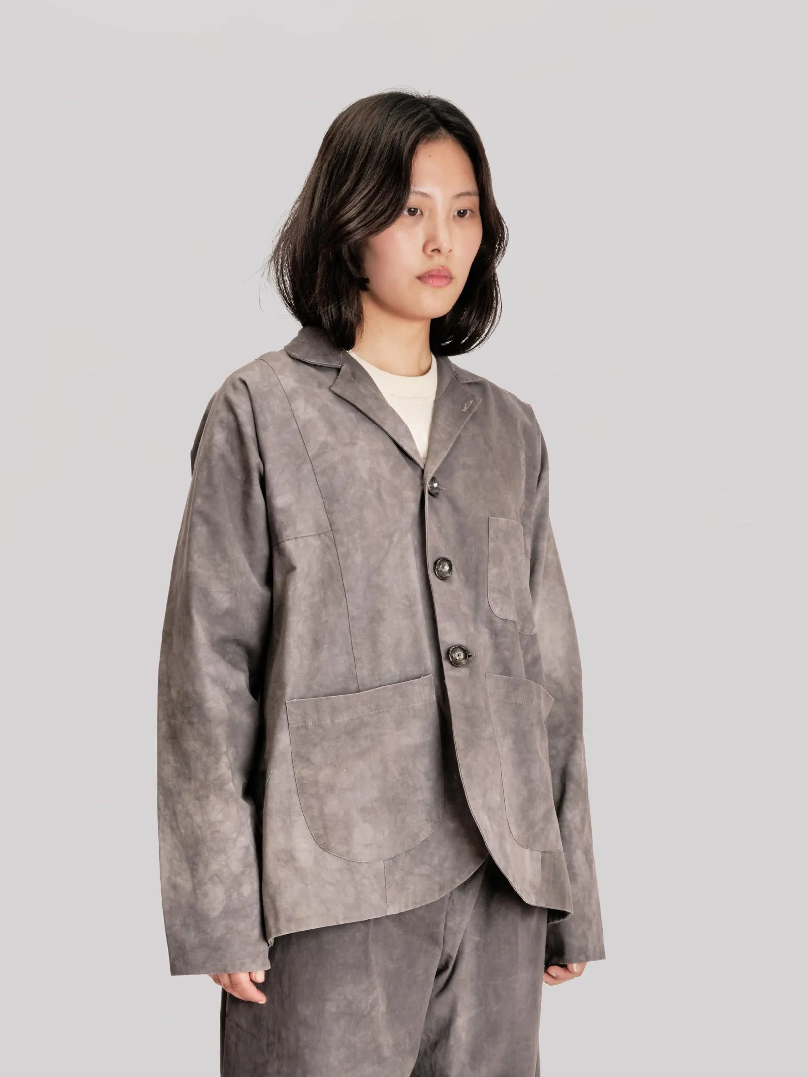 Fisherman Jacket – Paper Cotton – Grey sold by Gathering product image thumbnail 3