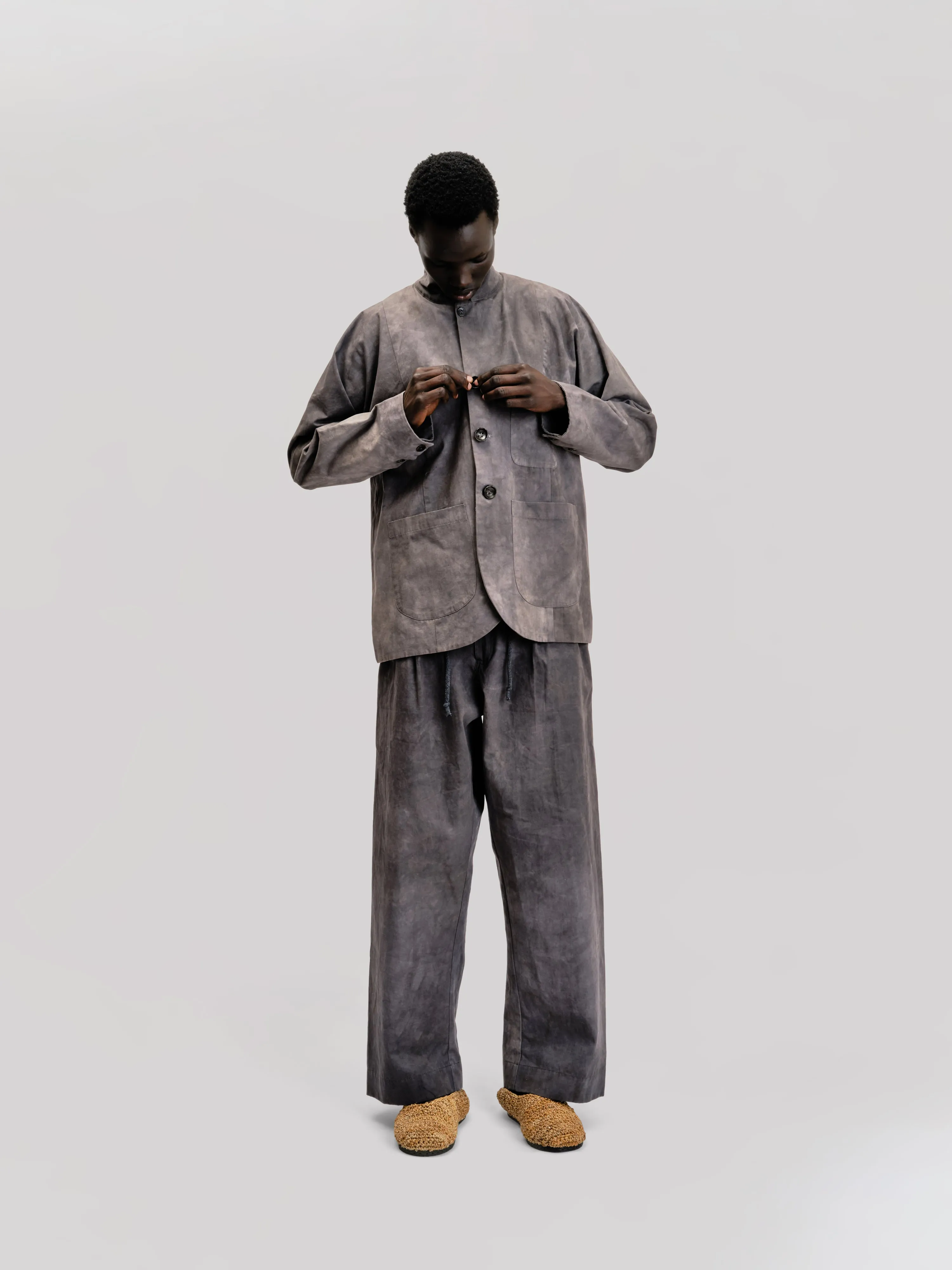 Fisherman Jacket – Paper Cotton – Grey sold by Gathering product image thumbnail 4