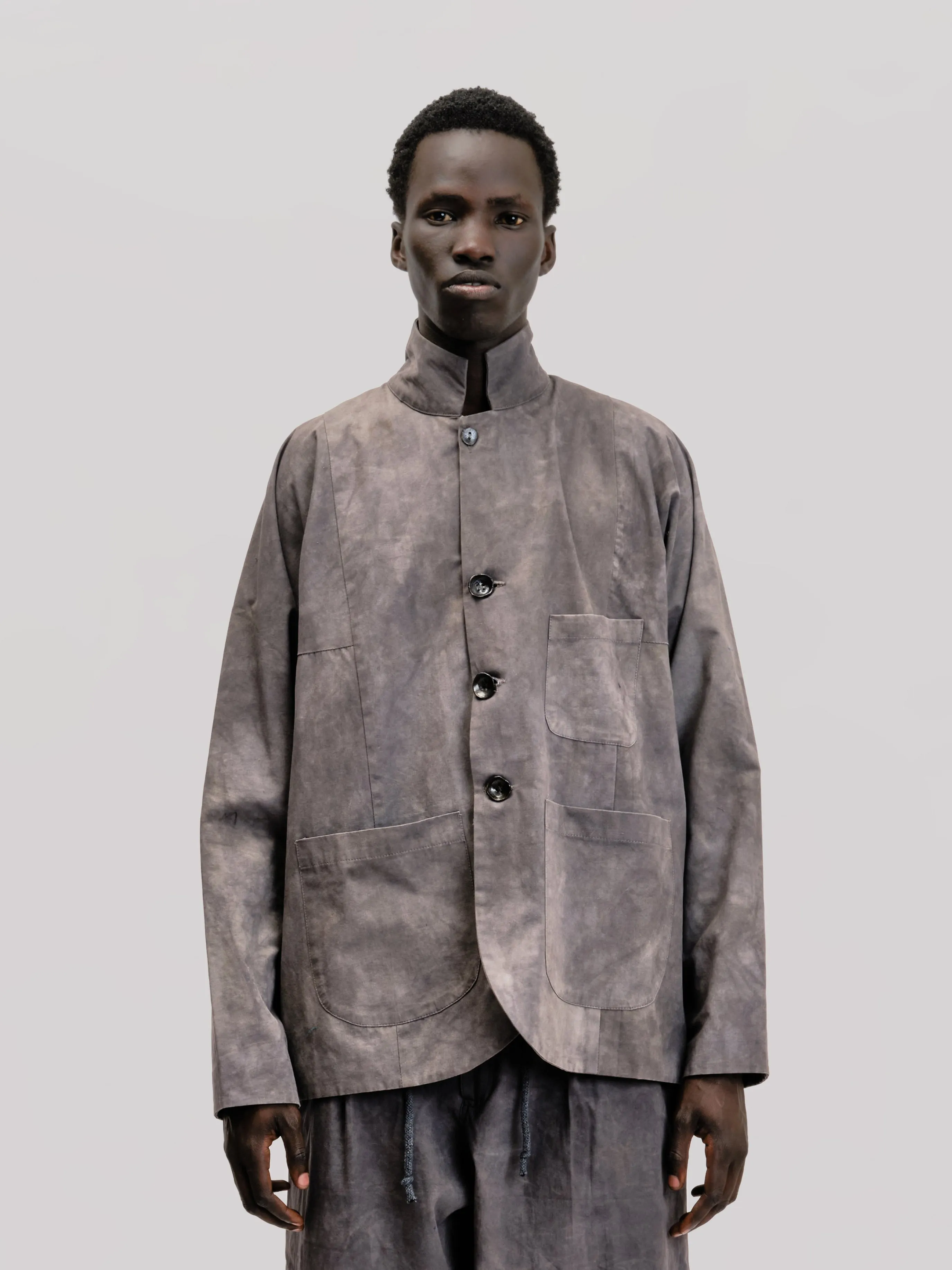 Fisherman Jacket – Paper Cotton – Grey sold by Gathering