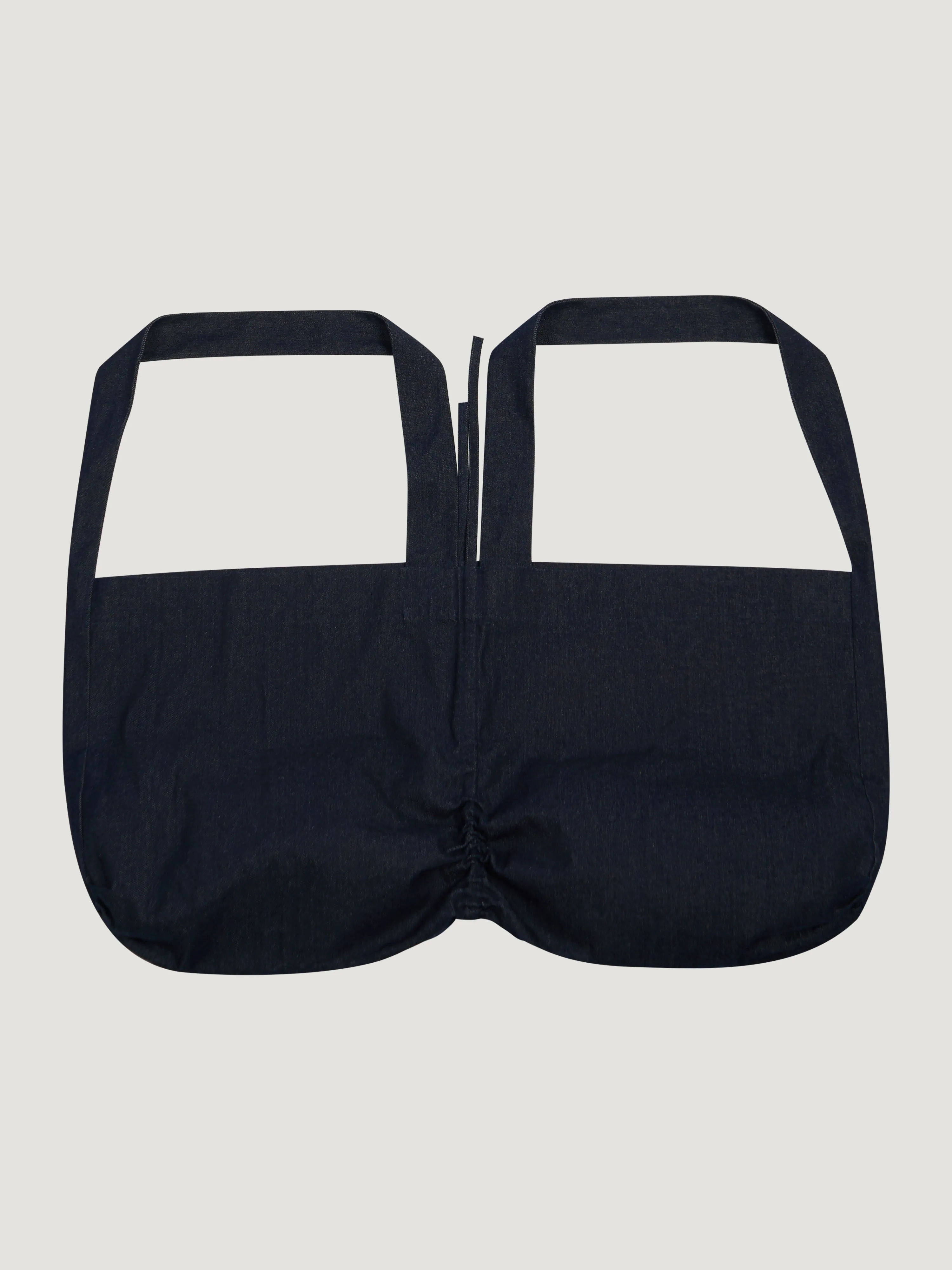 Double Tote Bag – Kojima Heavy Denim – Naturally Dyed Black sold by Gathering product image thumbnail 4