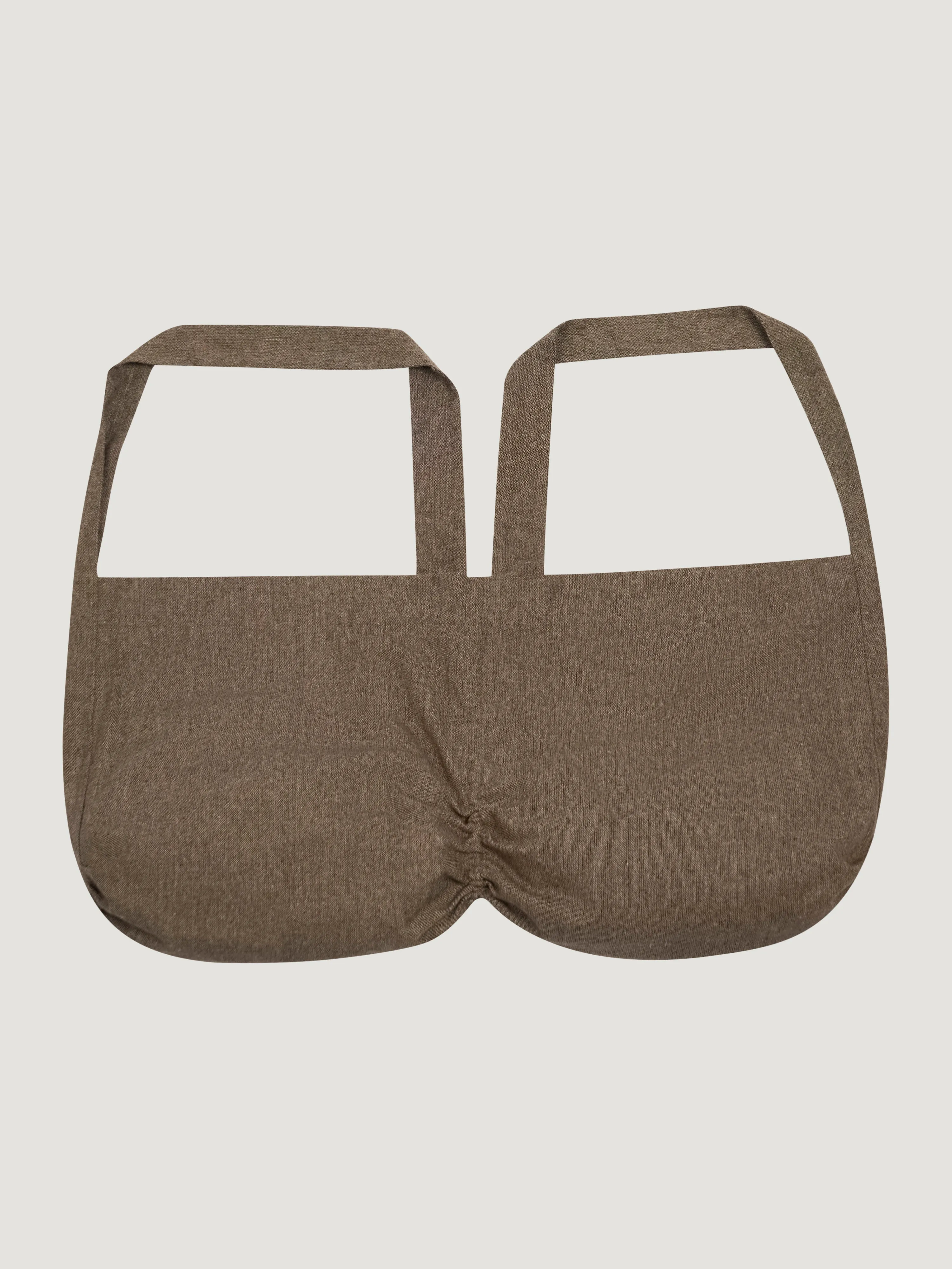 Double Tote Bag – Antique Herringbone Wool – Brownish Taupe sold by Gathering product image thumbnail 5