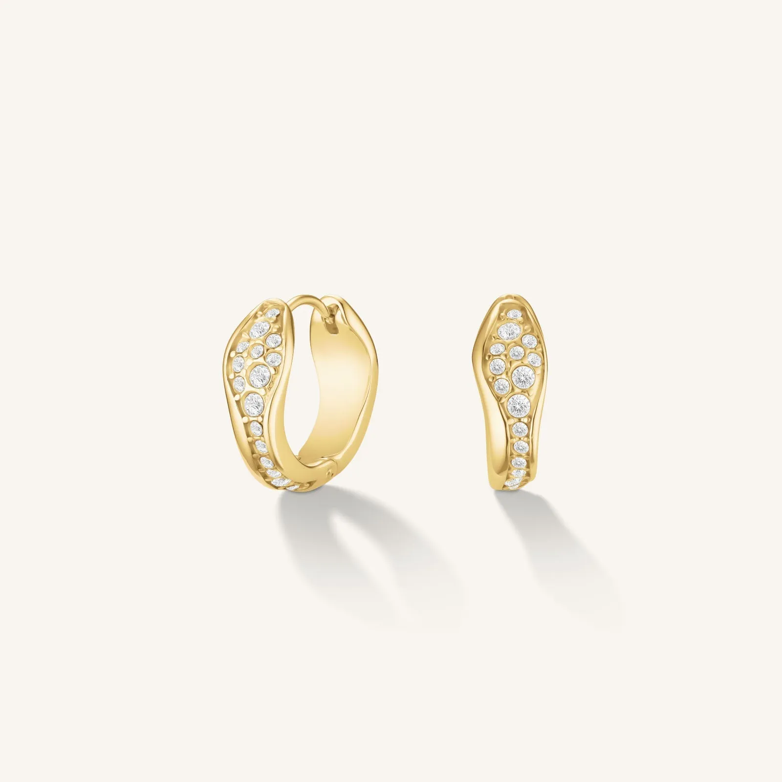 Pave Fluid Hoops sold by Rosefield