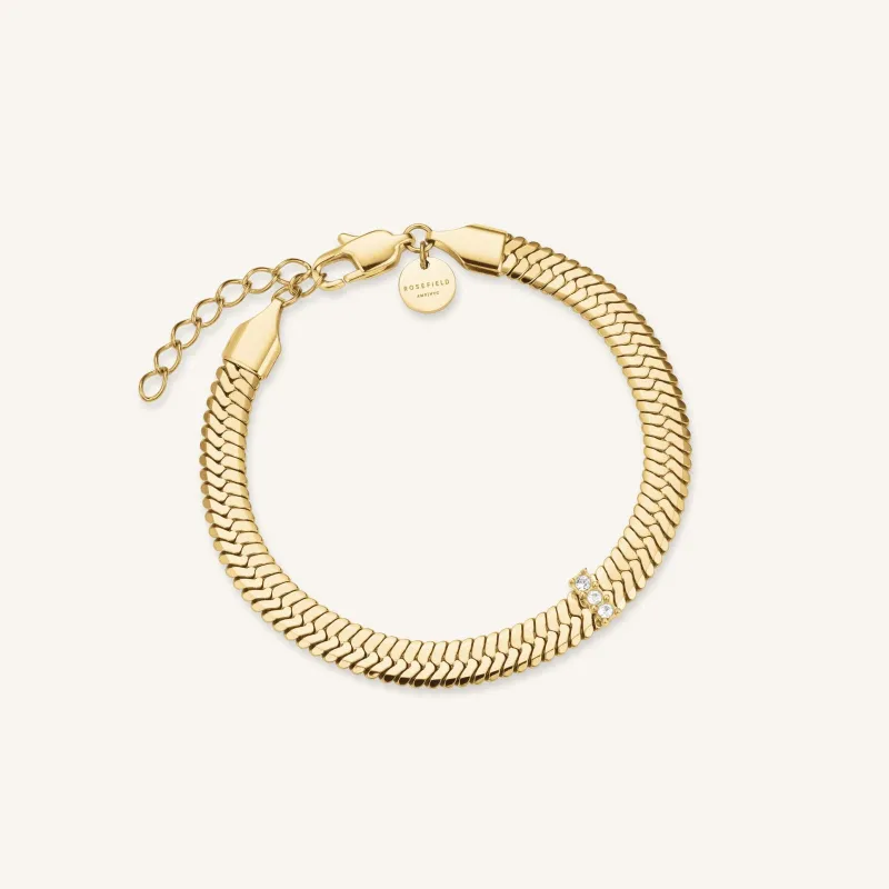 Crystal Snake Bracelet sold by Rosefield