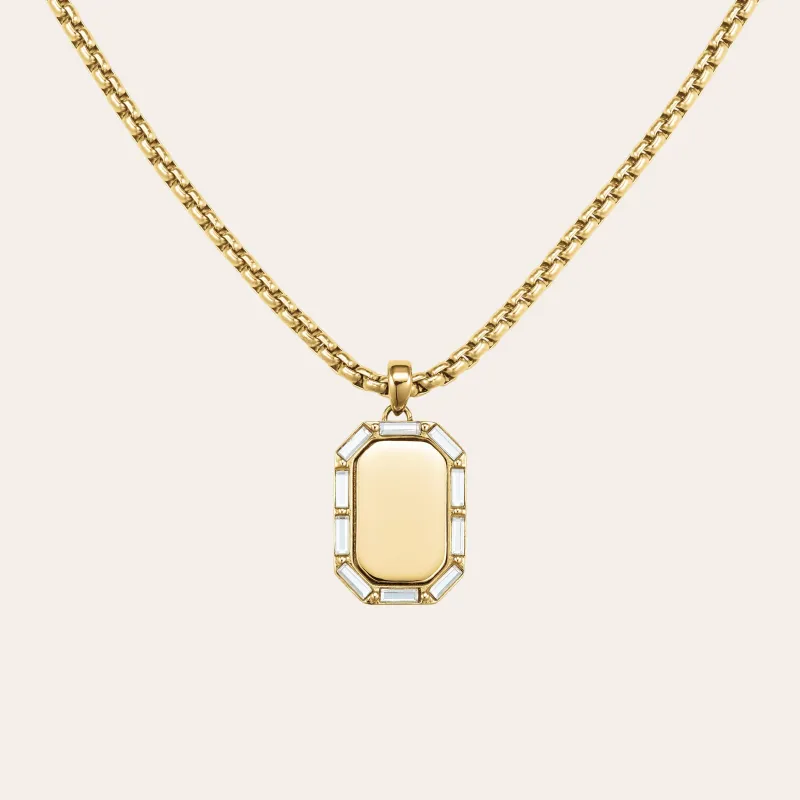 Octagon Baguette Necklace sold by Rosefield