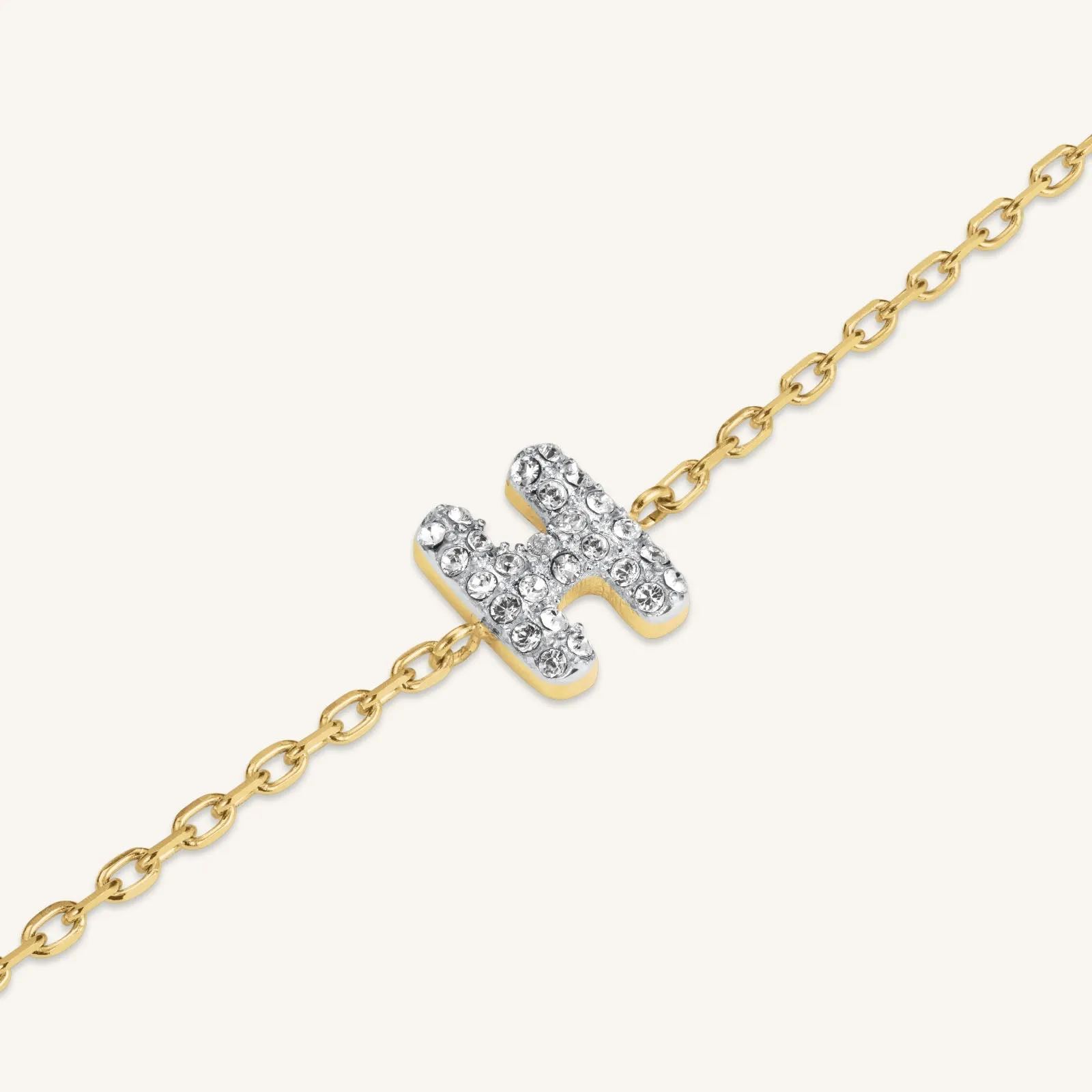 Crystal Letter H Bracelet sold by Rosefield product image thumbnail 3