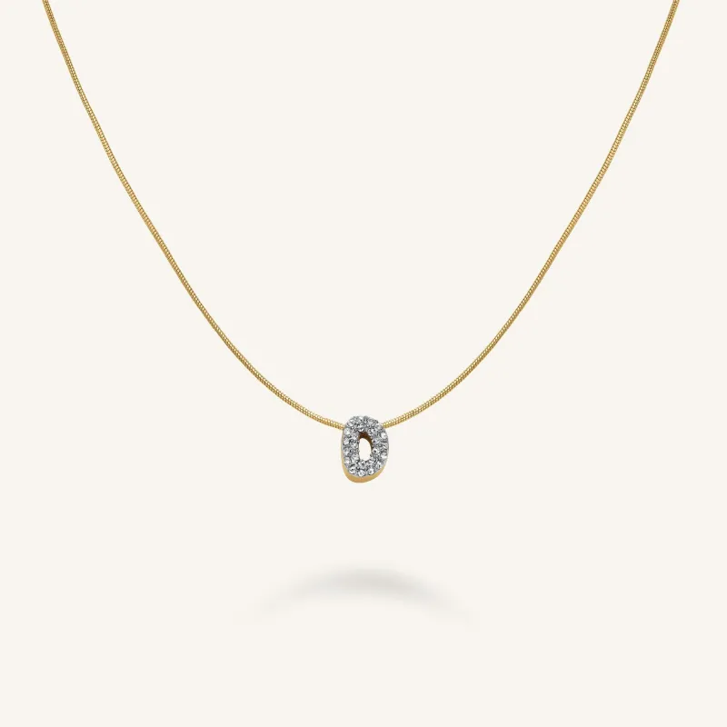 Crystal Letter D Necklace sold by Rosefield