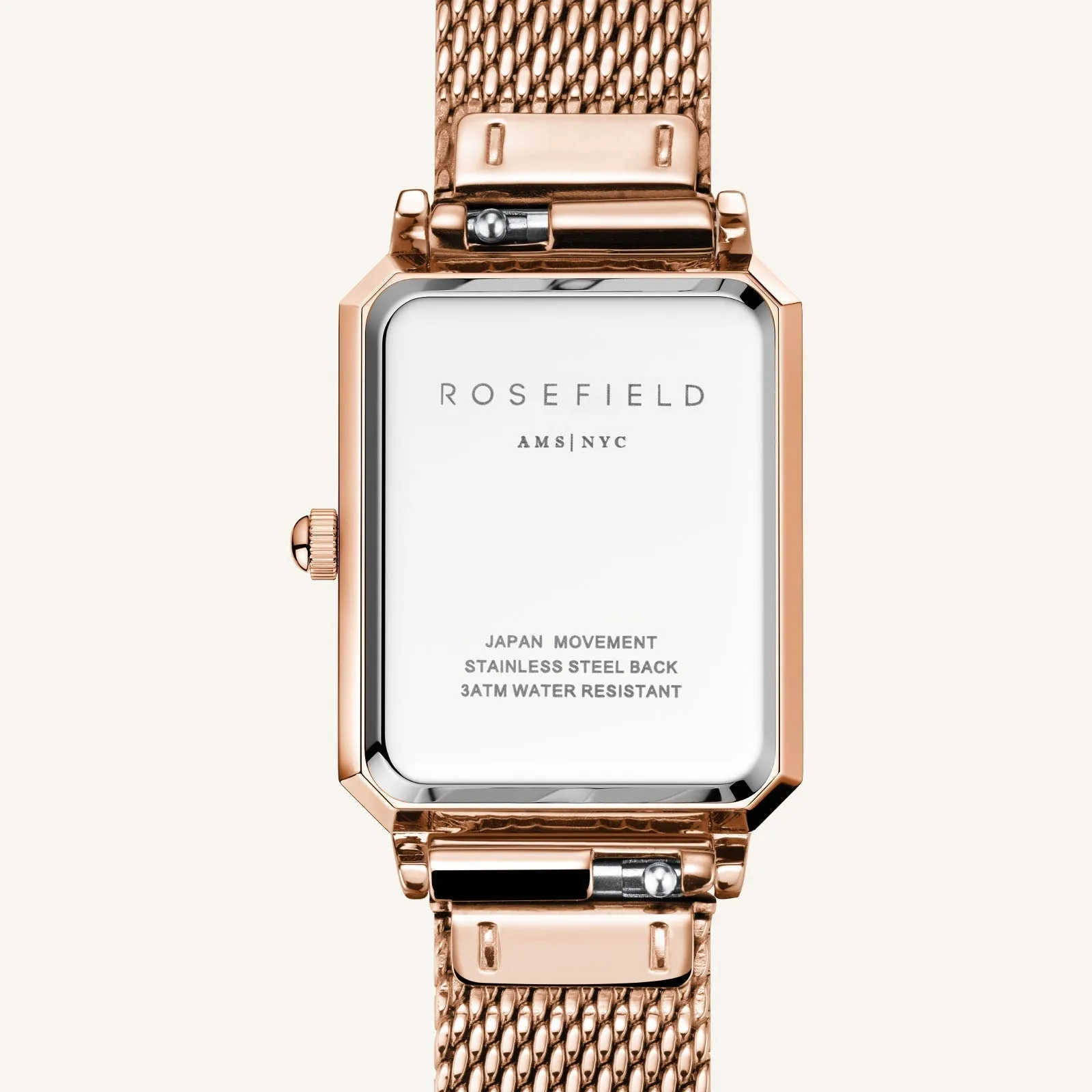 Octagon XS Mesh Rose Gold - Engraved sold by Rosefield